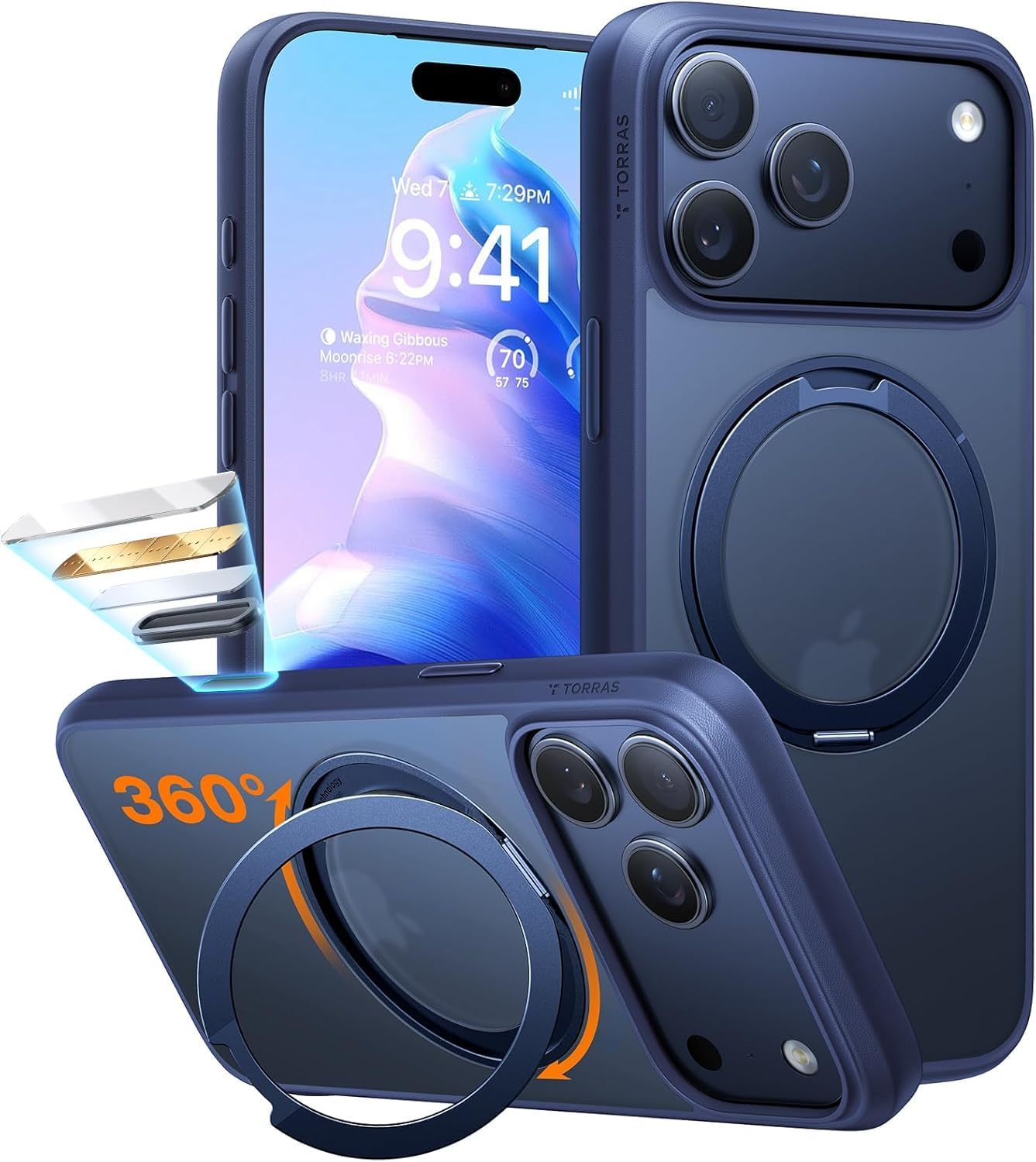 TORRAS Upgraded 360 Magnetic Stand for iPhone 17 Pro Max