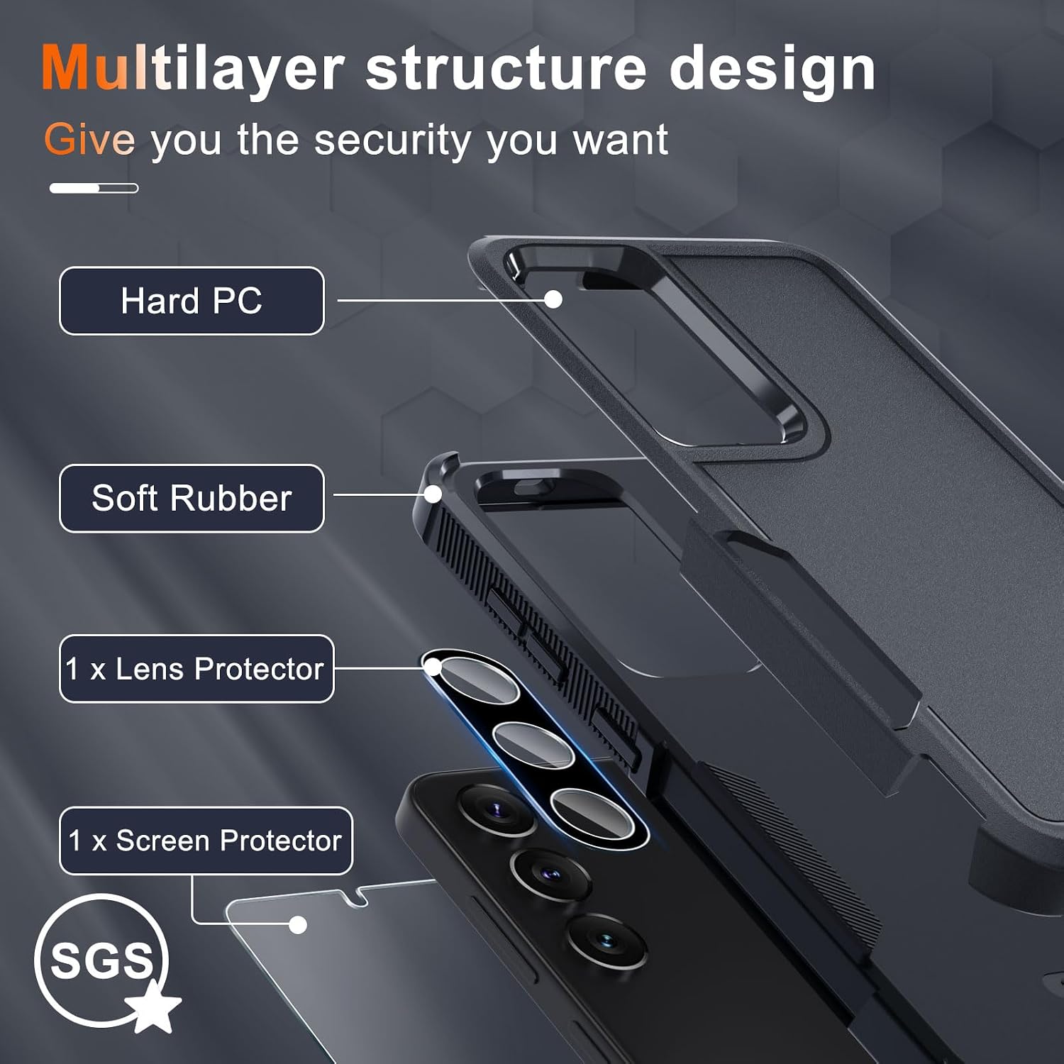Detalle de Samsung Galaxy S24 FE Case, Matte Black
