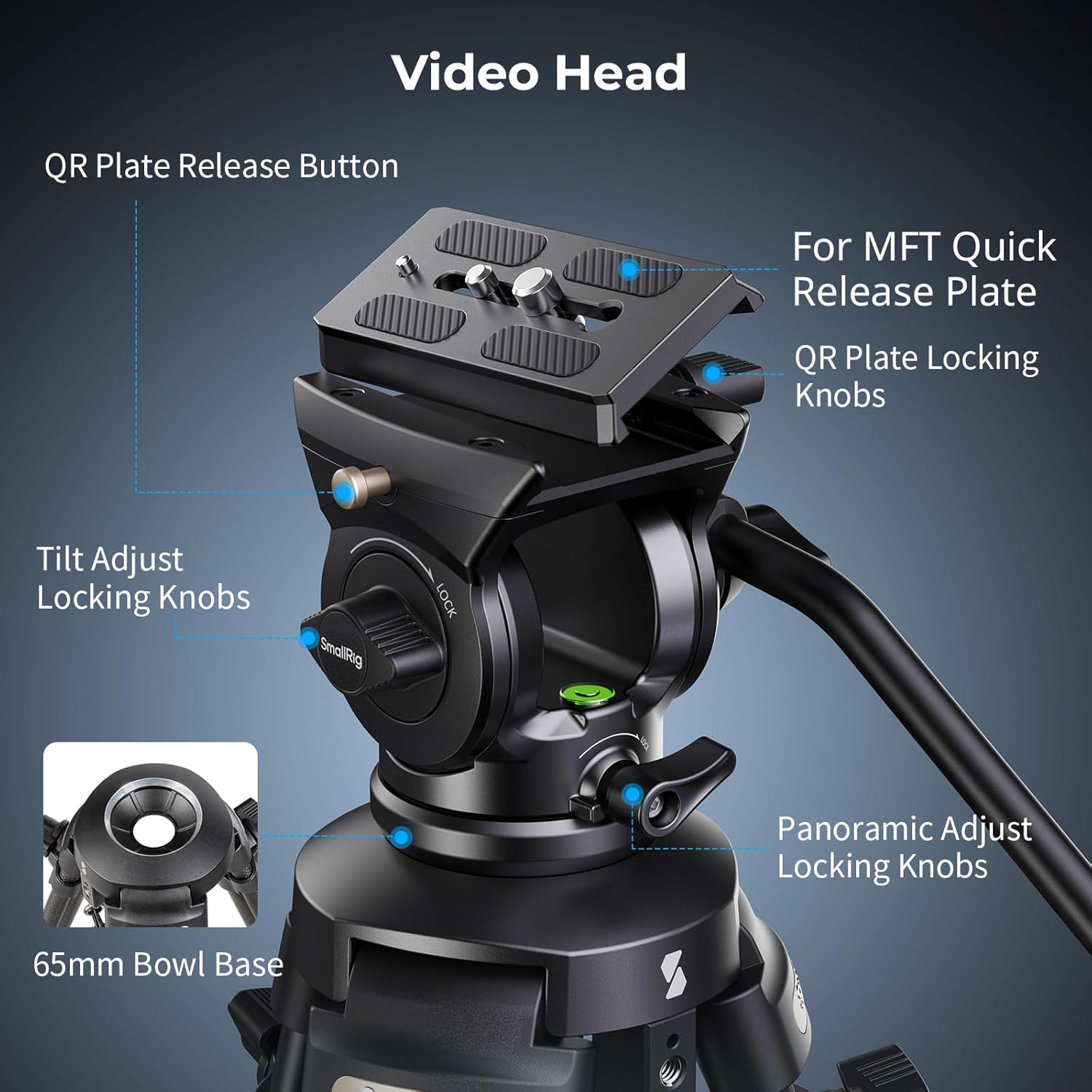Thumbnail 4 de SMALLRIG AD-50-4684 Treppiede video 5 kg