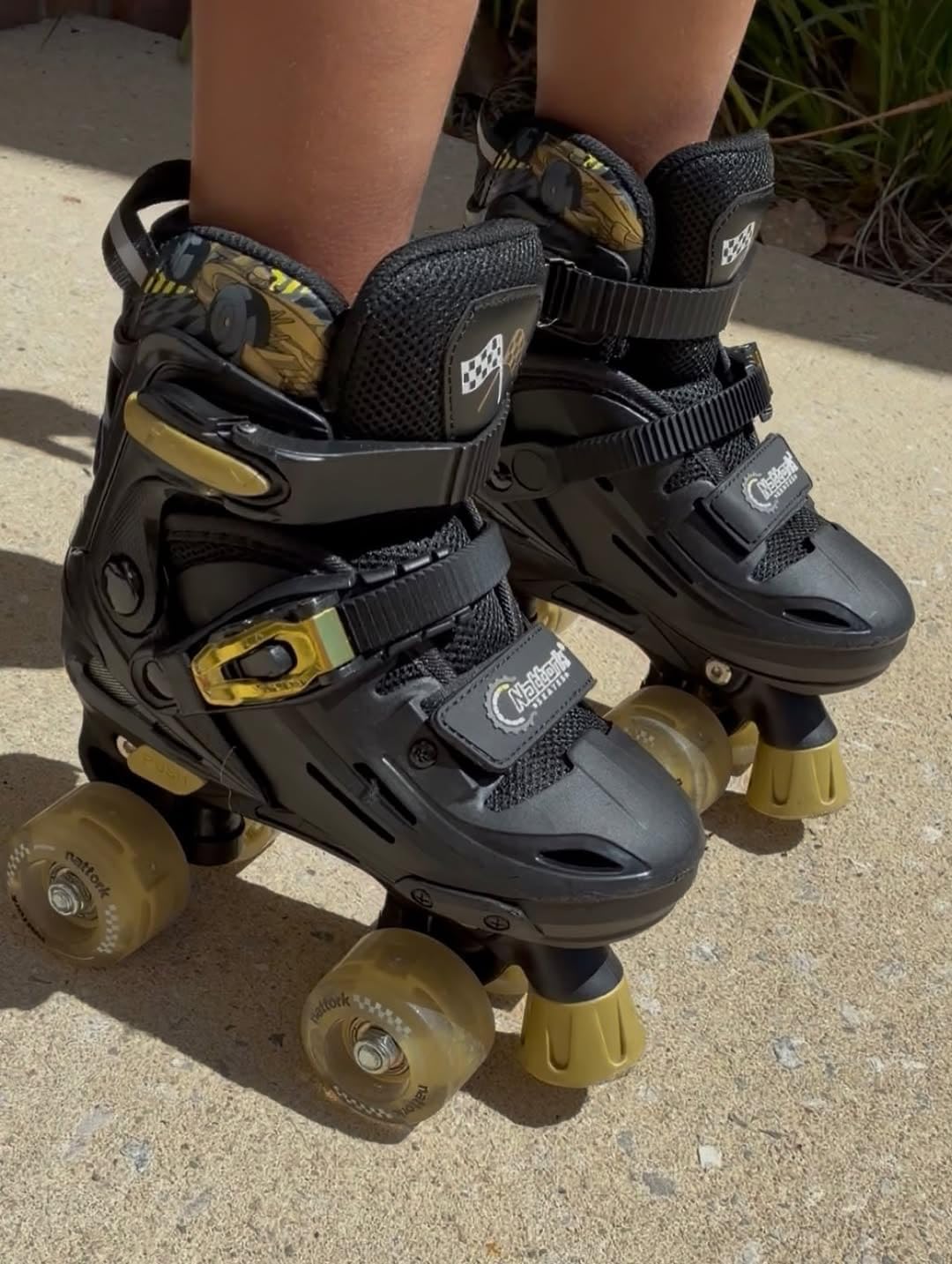 Thumbnail 6 de Nattork Adjustable Roller Skates for Kids (Ages 4–16) – Racing Car Design, ABEC-7 Bearings & Triple Lock Safety