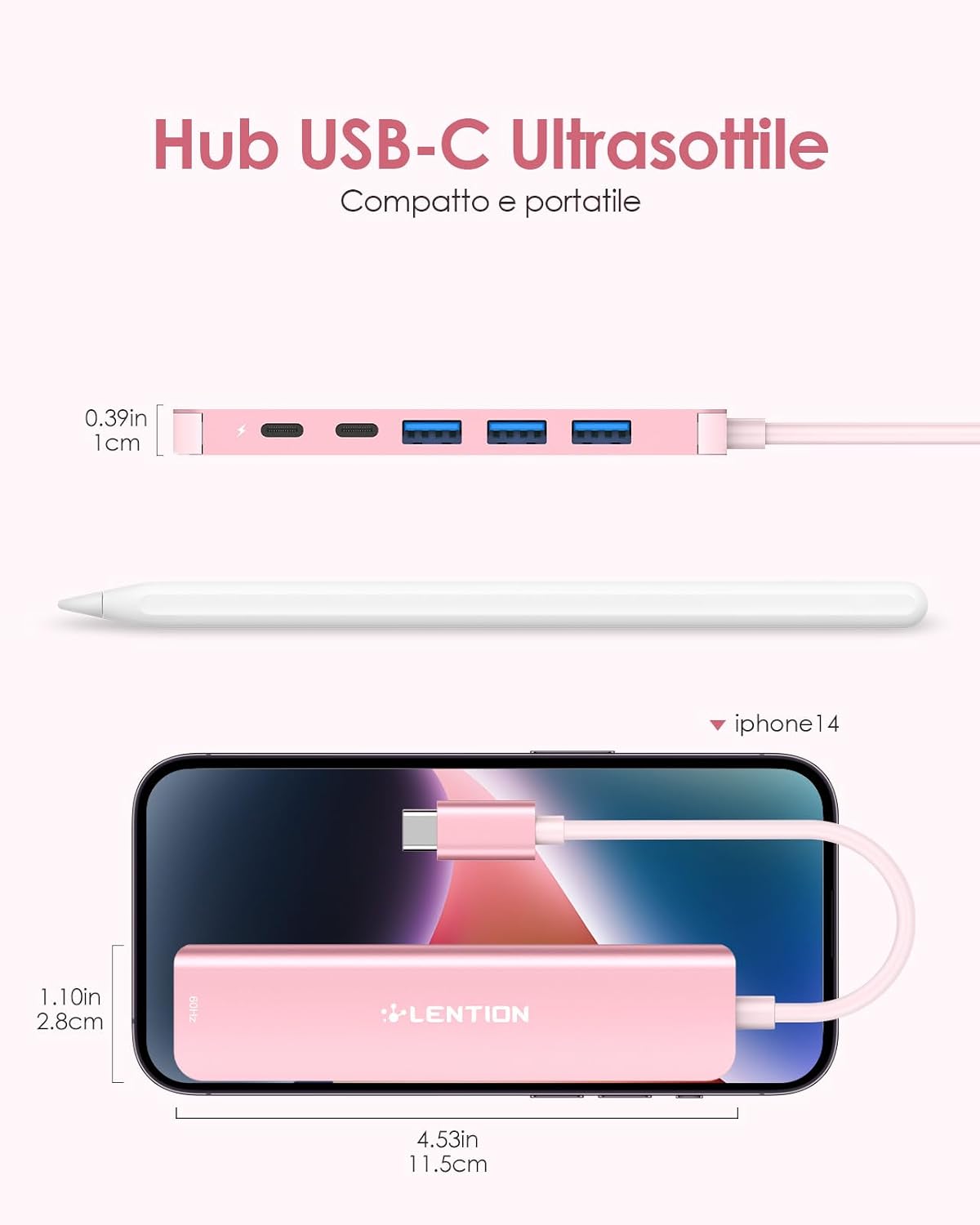 Thumbnail 6 de LENTION hub USB C HDMI 4K 60Hz PD 100W