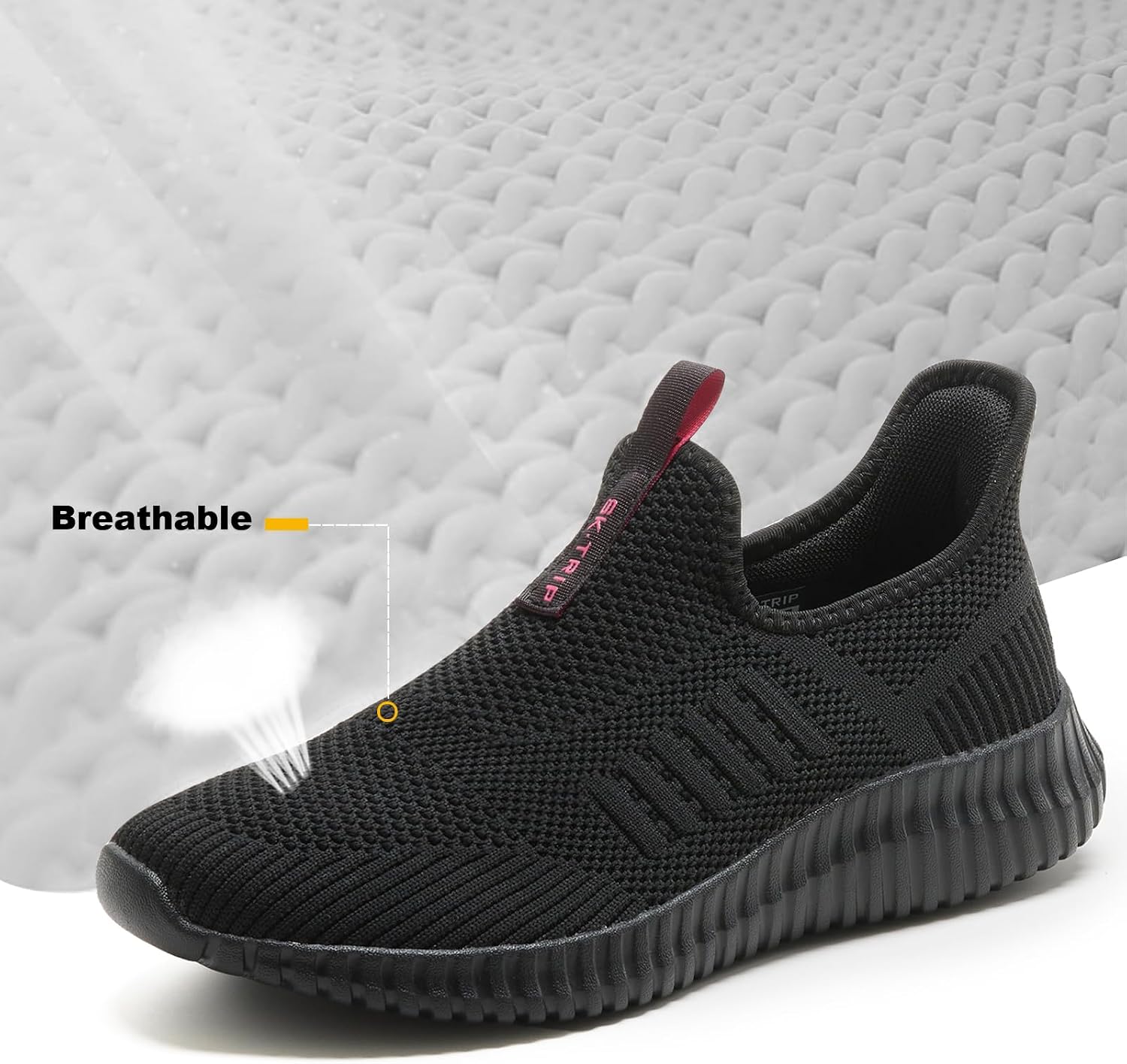 Detalle de SK·TRIP Women’s Lightweight Breathable Walking Shoes (Flying Woven Mesh Upper)