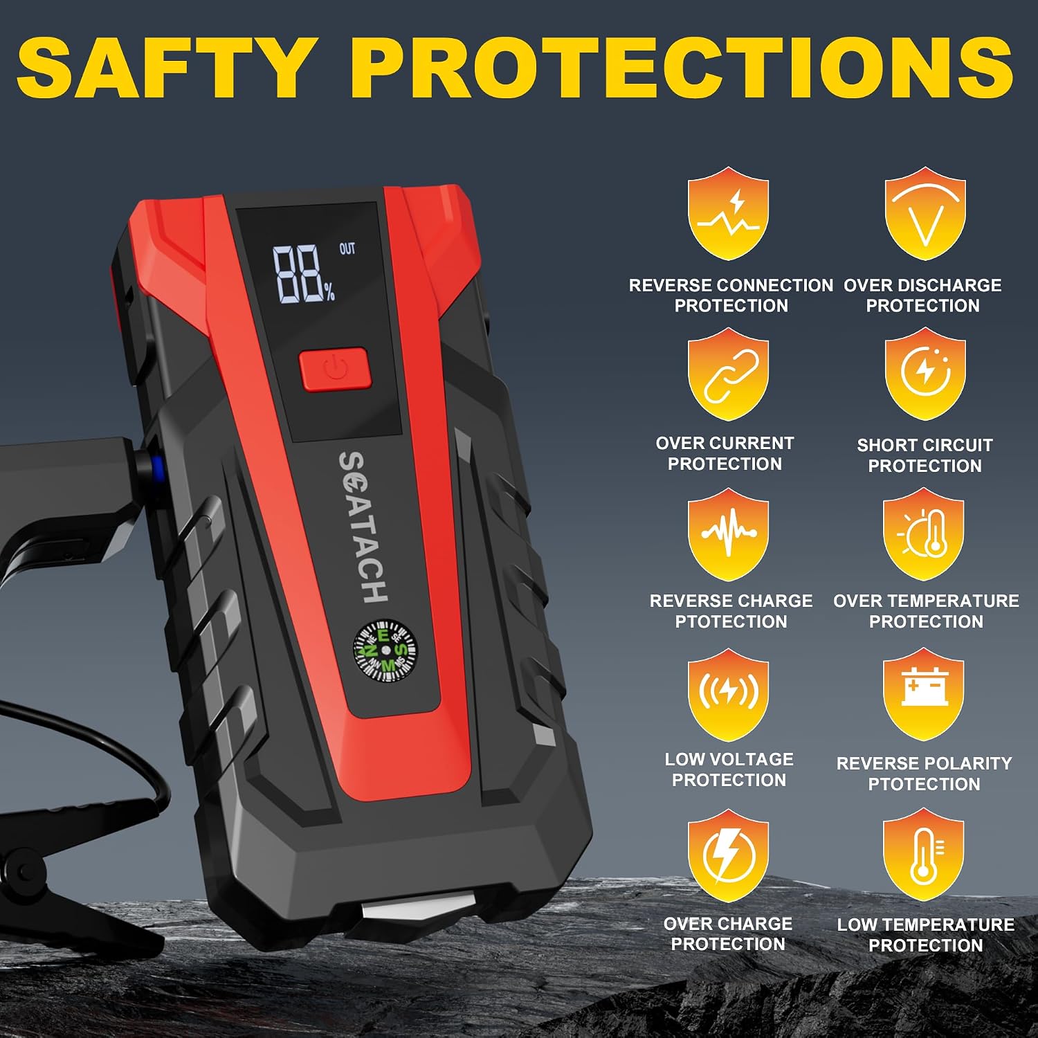 Detalle de Scatach Car Battery Jump Starter 3000A