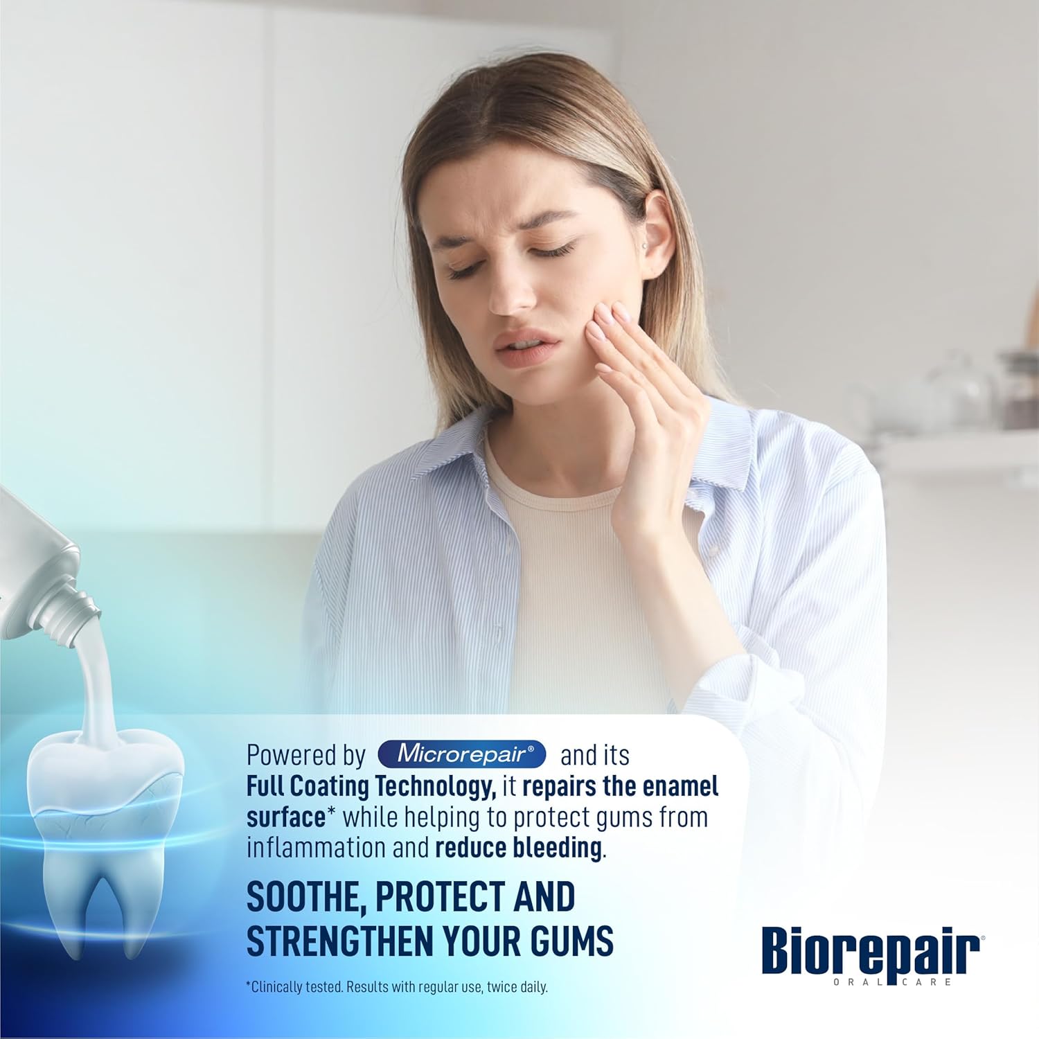 Detalle de BIOREPAIR Plus Parodontgel Gum - Fluoride Free Toothpaste for Gum Health