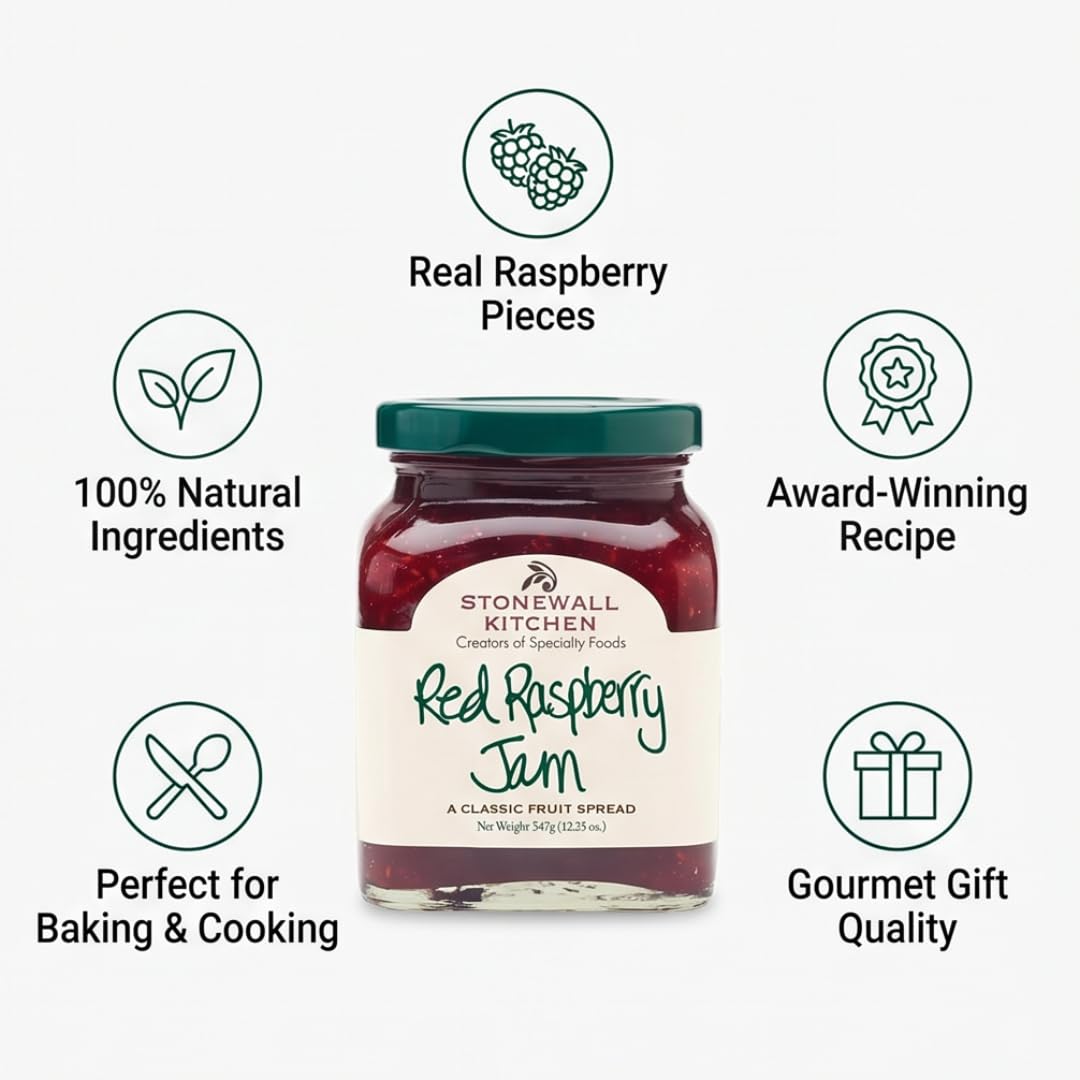 Thumbnail 2 de Stonewall Kitchen Red Raspberry Spread, 12.25 oz Jars, Pack of 2