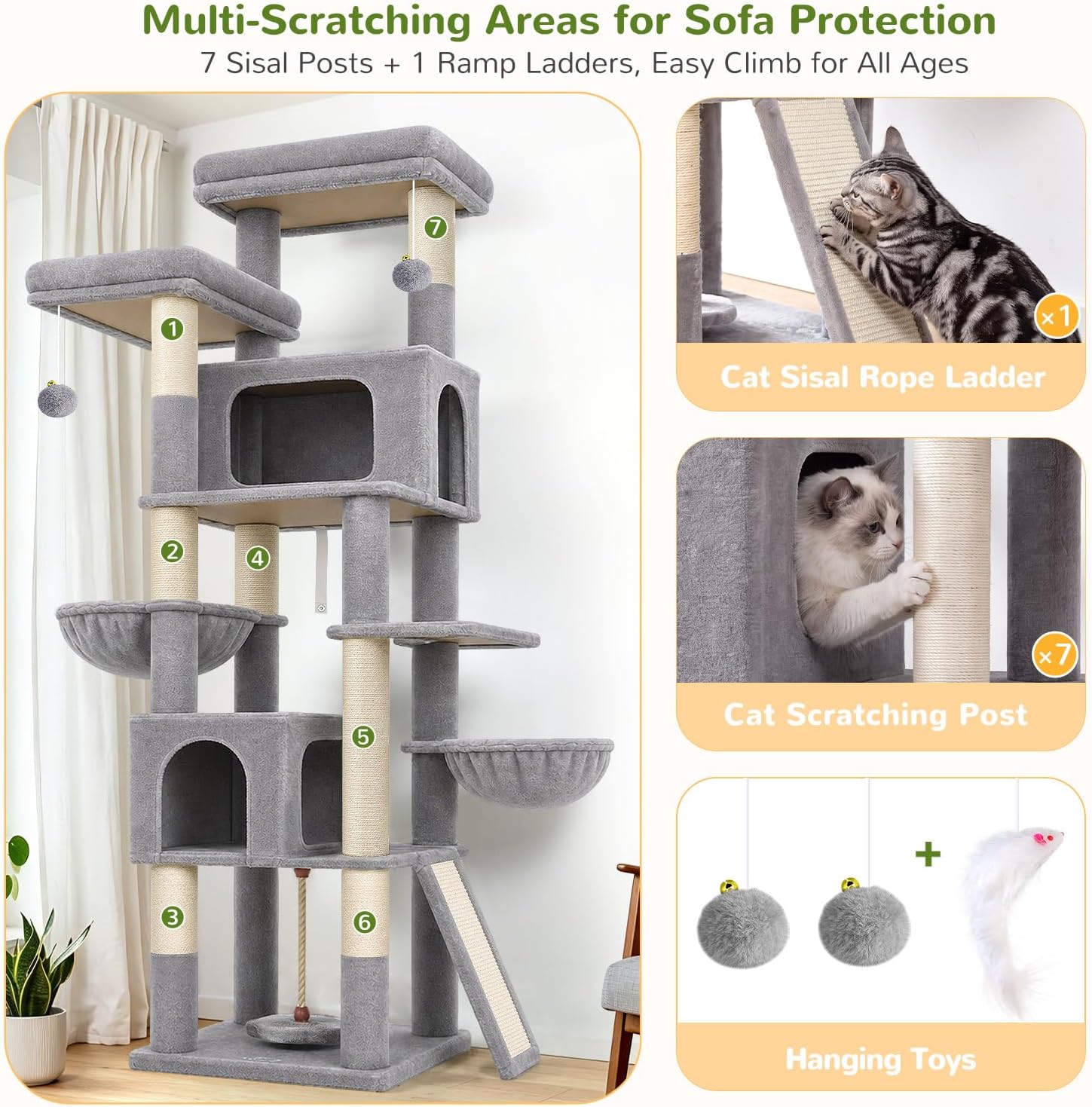 Detalle 2 de Globlazer Cat Tree, 75-Inch