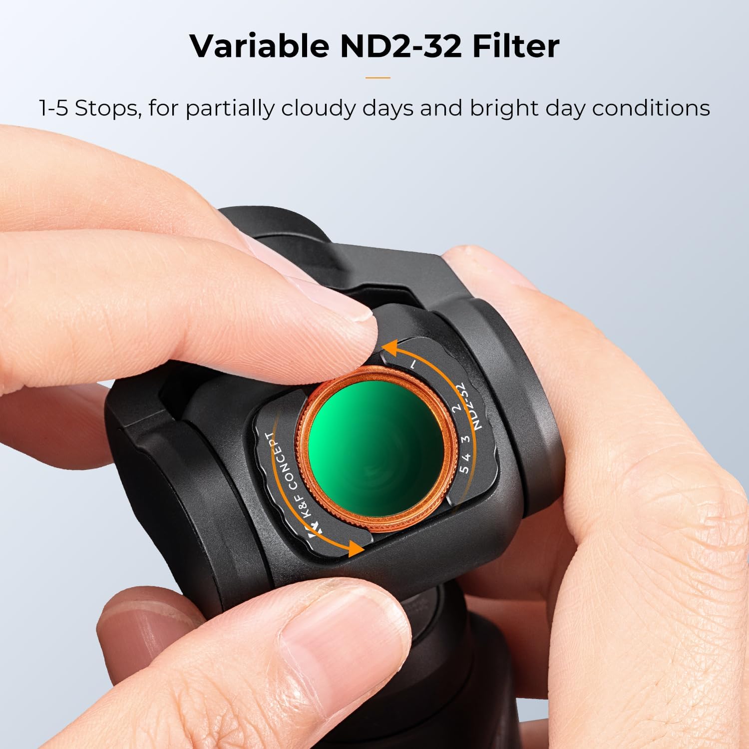 Thumbnail 3 de K&F CONCEPT Filtre ND2-32 ND32-512 Grand Angle CPL pour Osmo Pocket 3 — kit léger et polyvalent