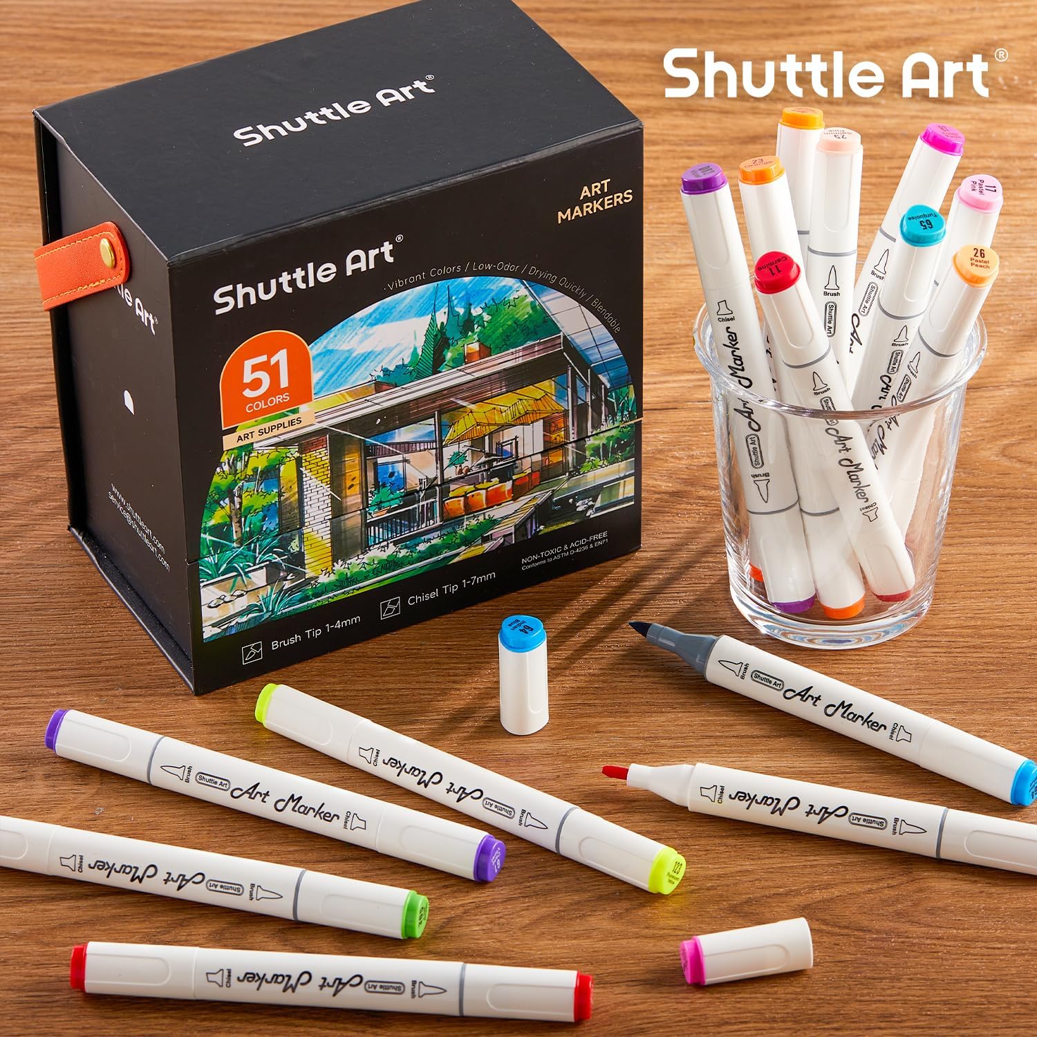 Thumbnail 6 de Shuttle Art Alkohol Marker Set 50 Farben