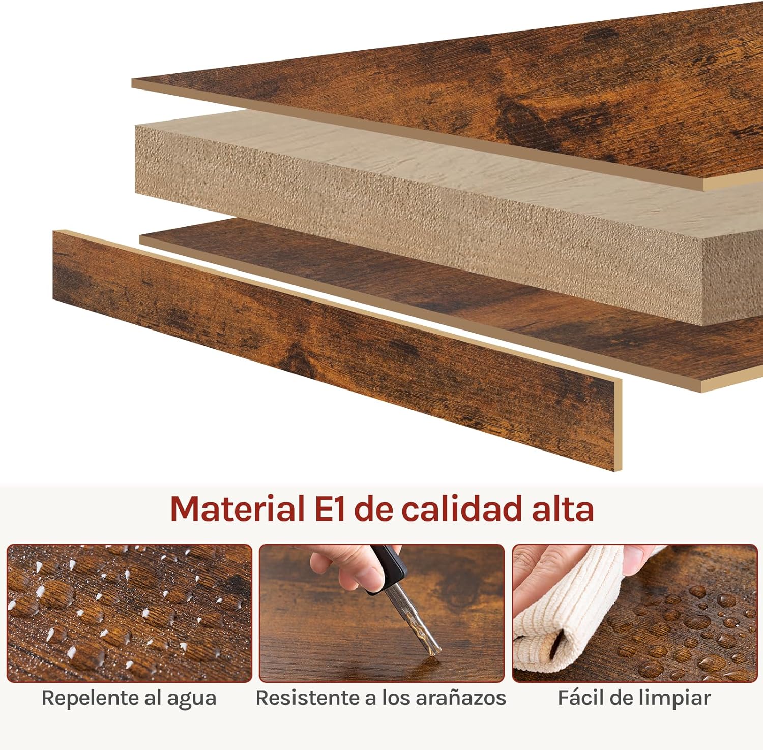 Thumbnail 2 de WOLTU Mesa Móvil para Impresora 🚗 con 3 Compartimentos, Marrón