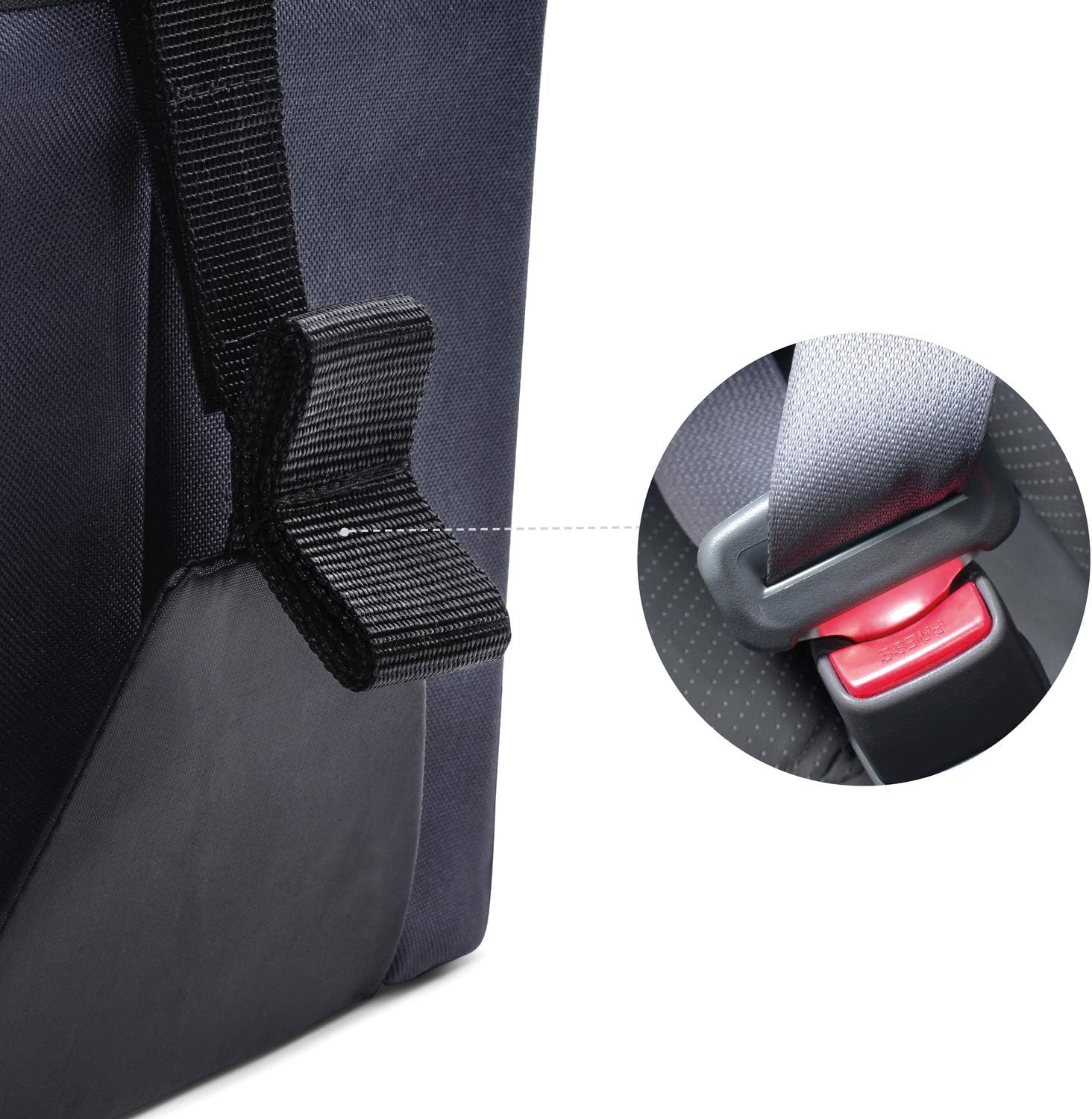 Thumbnail 3 de hauck Auto Organizer mit 2 Getränkehaltern – 6 verstellbare Fächer, faltbar & fixierbar für die Rücksitzbank (Grau)