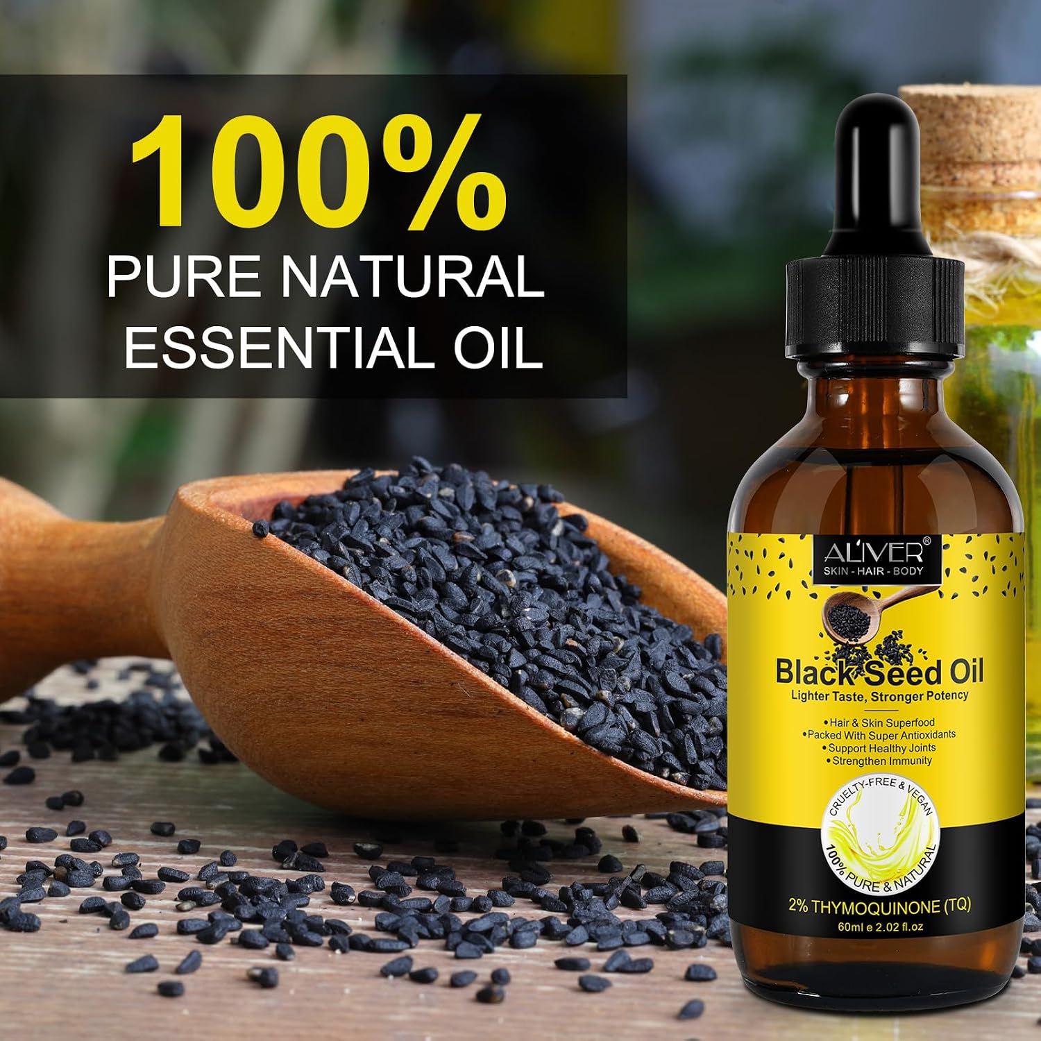 Thumbnail 6 de Valleylux Black Seed Oil, 60 mL Cold-Pressed Carrier Oil with Glass Dropper