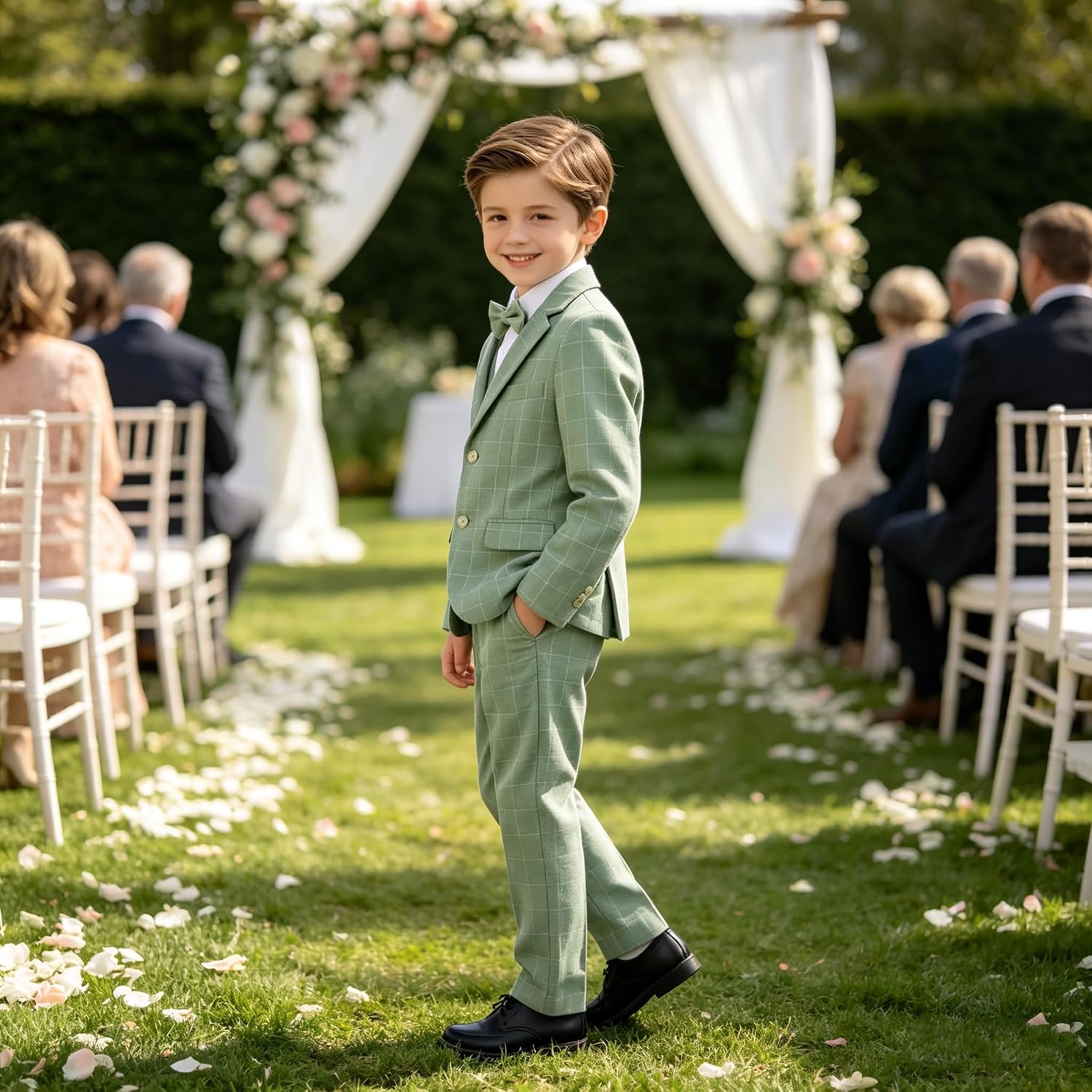 Thumbnail 2 de LOLANTA Boys suit geruit tweedelig jongenspak met blazer en broek voor bruiloften