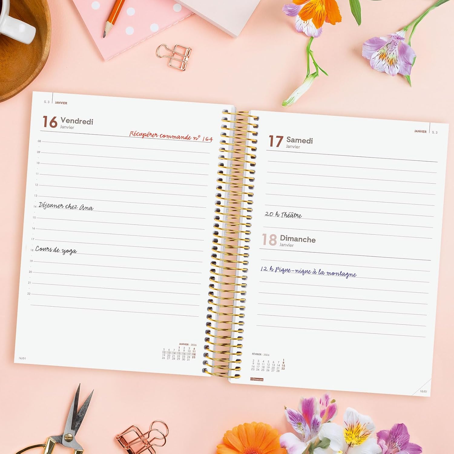 Thumbnail 2 de Finocam Agenda Spirale 2026 1 jour par page