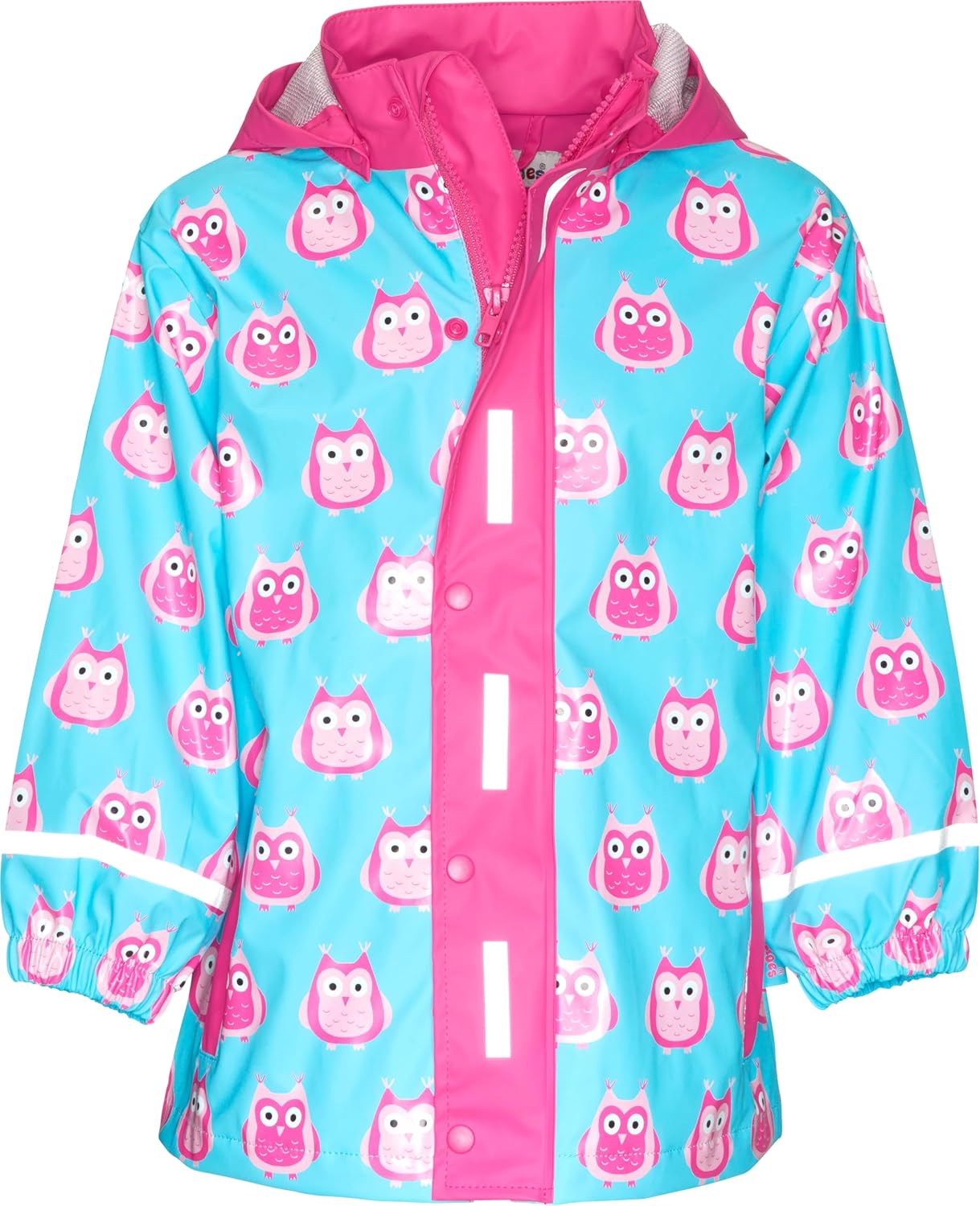 Detalle de Playshoes Unisex Kinder Regenjacke Outdoorjacke – wind- und wasserdicht mit reflektierenden Details