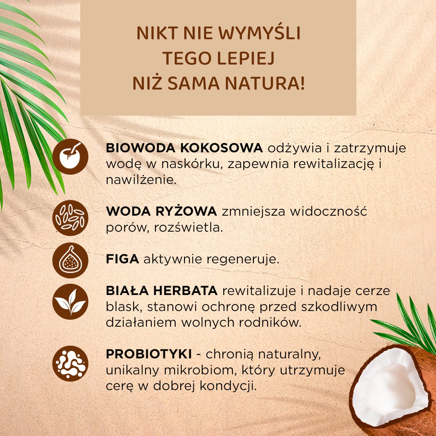 Detalle 2 de Eveline Cosmetics Rich Coconut 2‑in‑1 Feuchtigkeitsspendende Kokosmizellen-Flüssigkeit & Toner, 500 ml