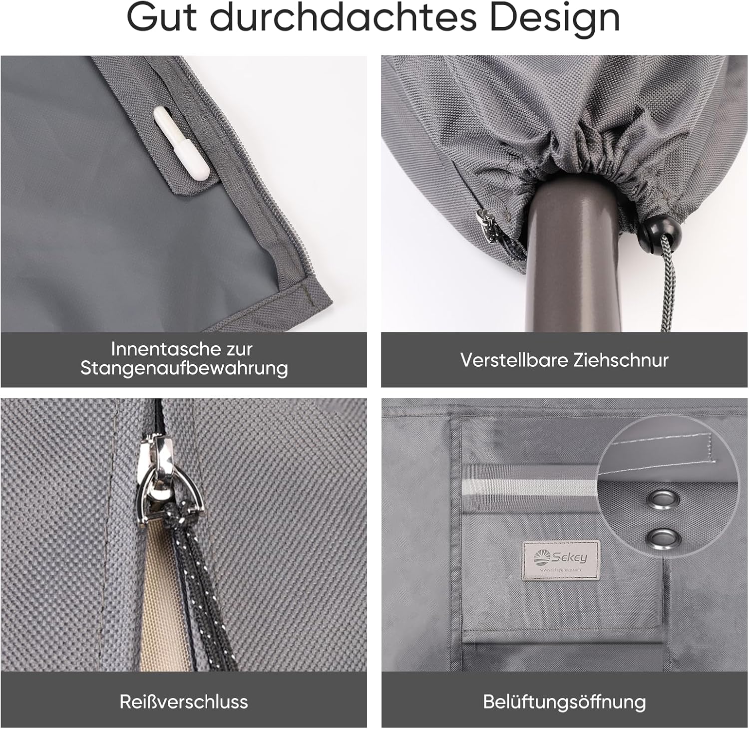 Thumbnail 5 de Sekey Funda Resistente para Parasol Colgante ☂️ 175x27.5cm