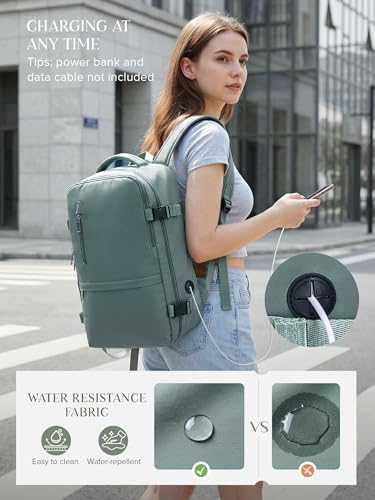 Detalle de Hayayu Mochila de Viaje 40x30x20 cm (24 L) para cabina: útil para Ryanair y escapadas cortas