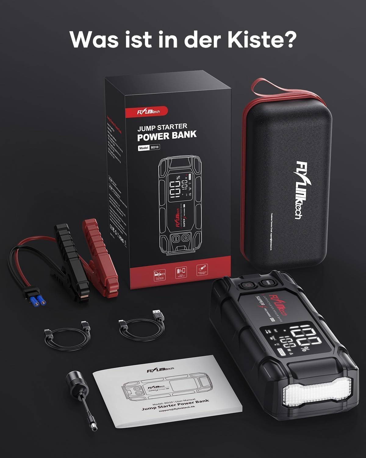 Thumbnail 6 de FLYLINKTECH 8000A Starthilfe Powerbank 26800mAh