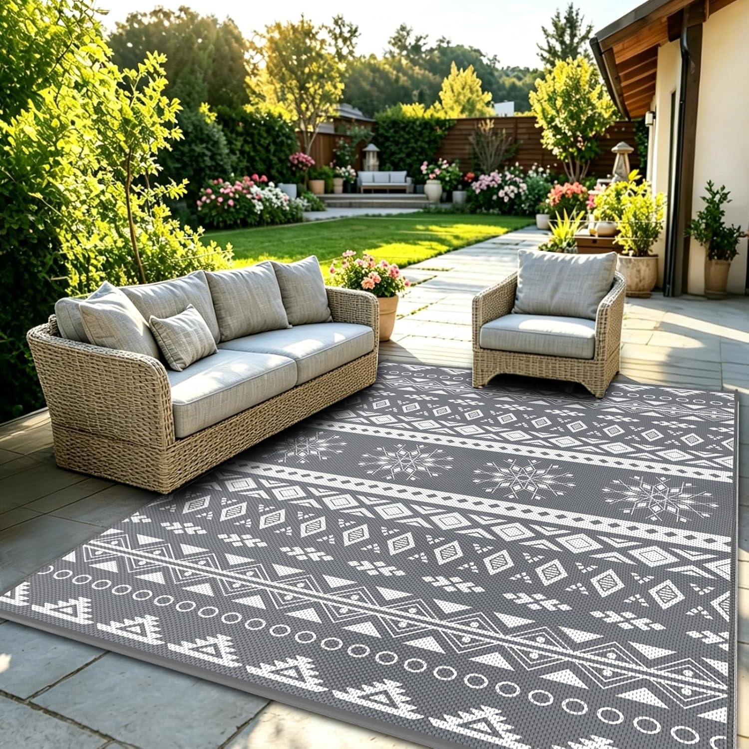 Detalle de MOKANI Outdoor Teppich Wetterfest 120x180cm