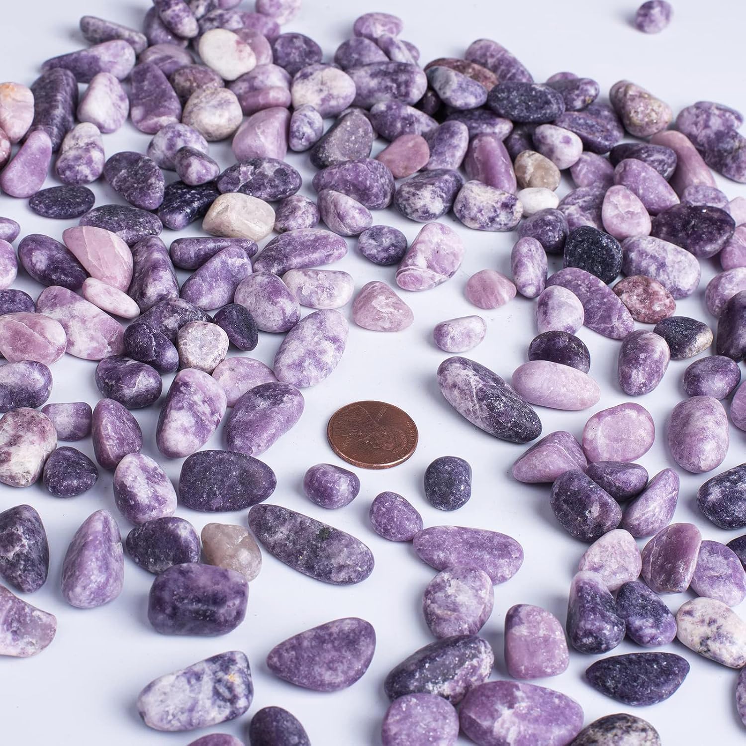 Thumbnail 2 de SigMntun Polished Lepidolite Stones, 72 Pieces, 1.2 cm