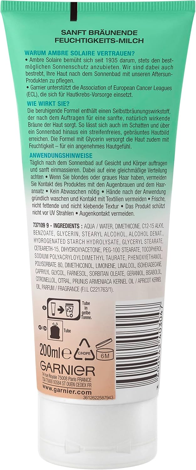 Thumbnail 1 de Garnier Ambre Solaire After-Sun Tanning Moisturiser, 200ml