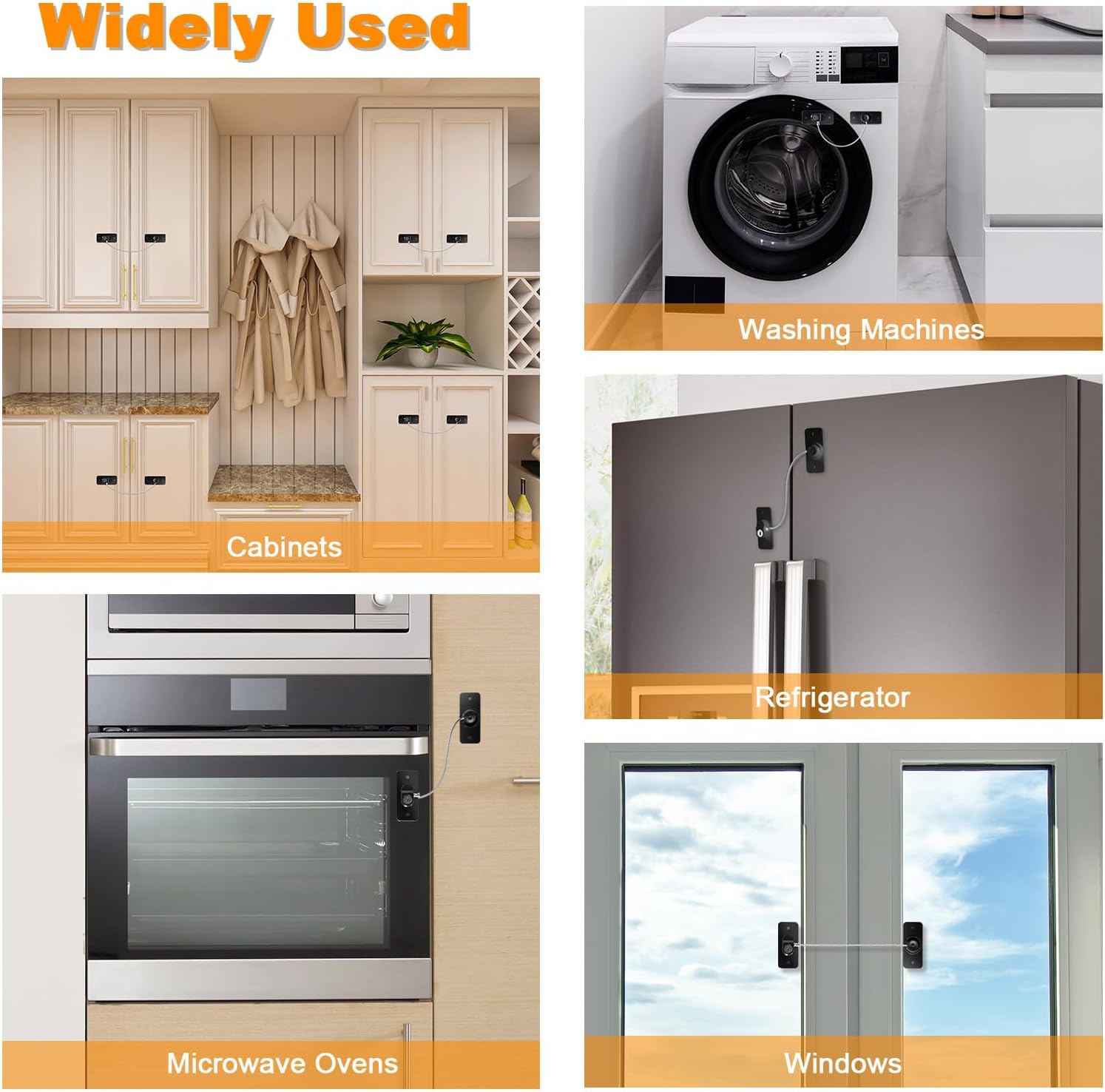 Thumbnail 6 de AiQInu Candado seguridad ventanas 23 cm