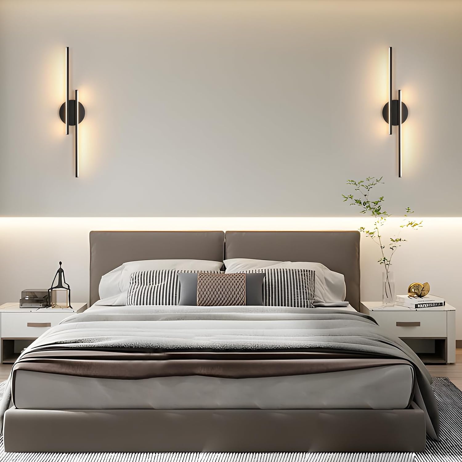 Detalle 2 de Mckalen MC-60CM-EELJ – czarny kinkiet LED 60 cm, 24 W, 2700 lm