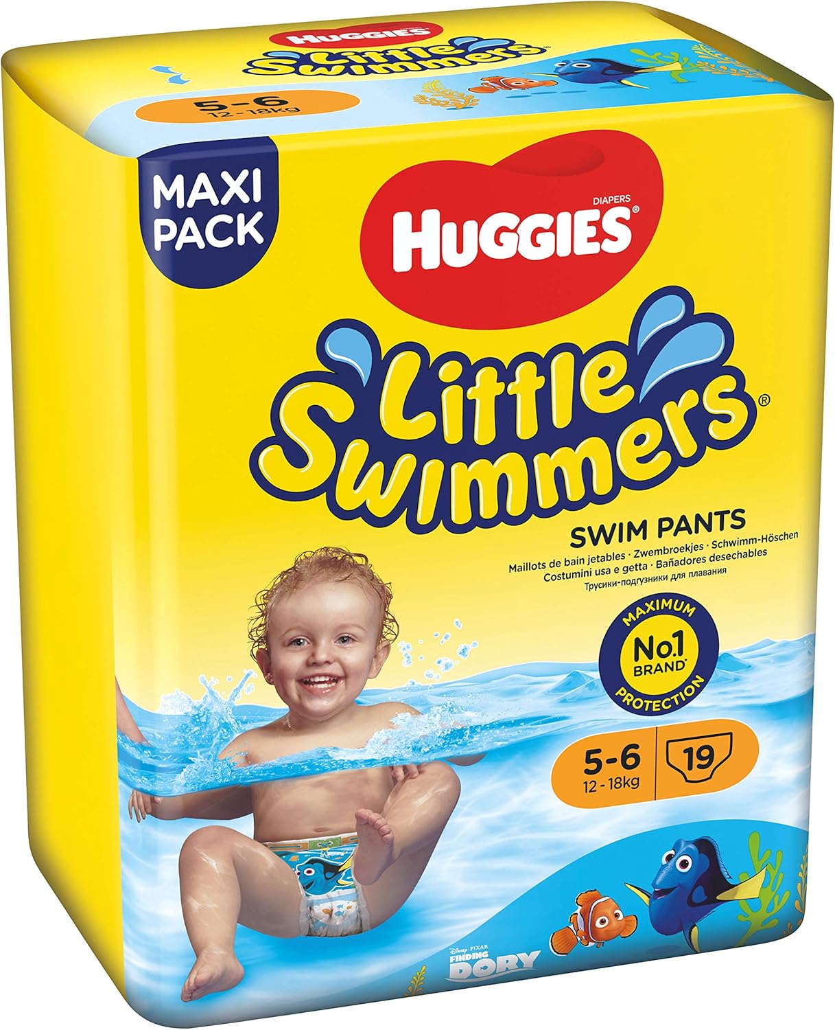 Thumbnail 6 de HUGGIES Little Swimmers Couches Taille 5-6 (12-18 kg) – Paquet de 19