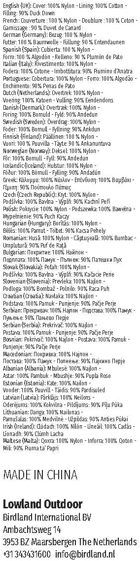 Thumbnail 4 de LOWLAND OUTDOOR Companion NC – szeroki śpiwór puchowy 220 × 100 cm