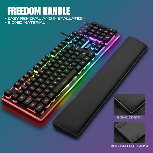 Detalle de RedThunder K10 Wired Gaming Keyboard and Mouse Combo (UK Layout)