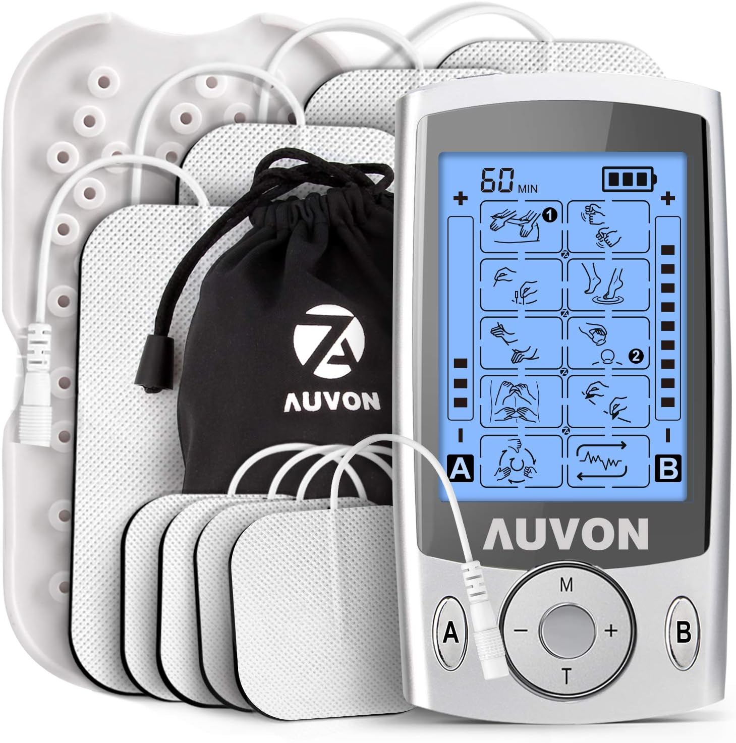 Detalle de AUVON Dual Channel TENS Machine 20 modes