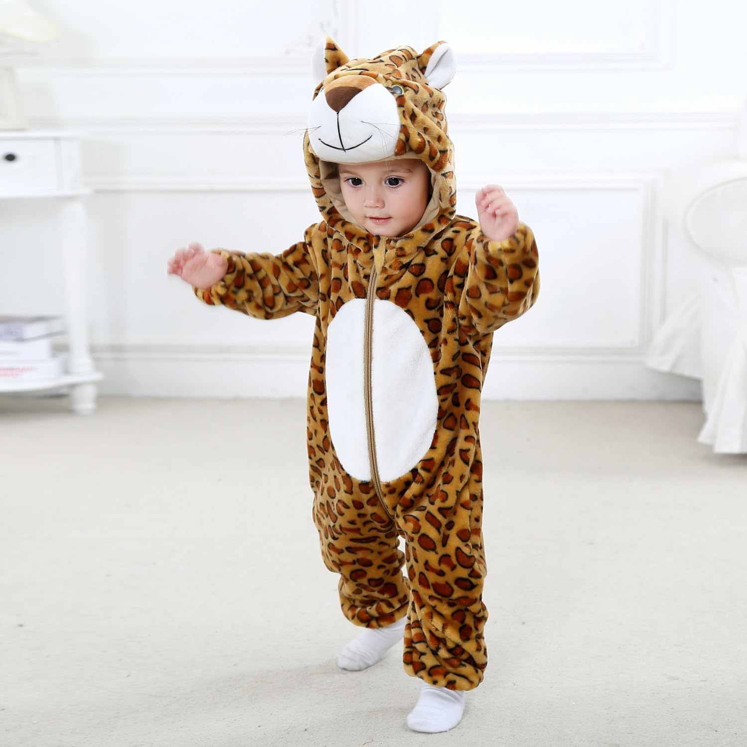 Thumbnail 5 de Baby hooded romper onesie 3–36 months