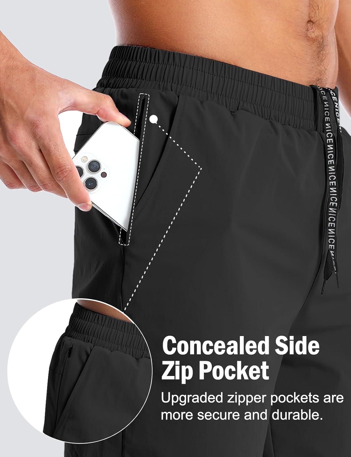 Detalle 2 de Aolesy Men's 7" Running Shorts with Pockets