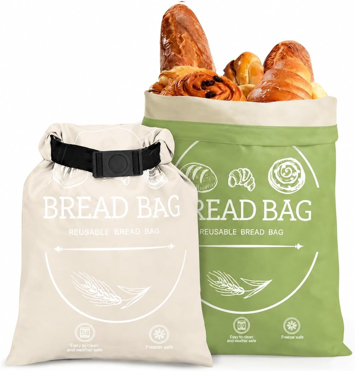 Detalle 1 de LDJRCP reusable beeswax bread bags, XL