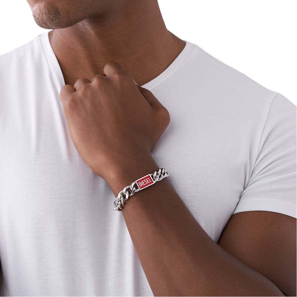 Thumbnail 2 de Diesel bracciale da uomo in acciaio DX1371040, lunghezza 180–195 mm