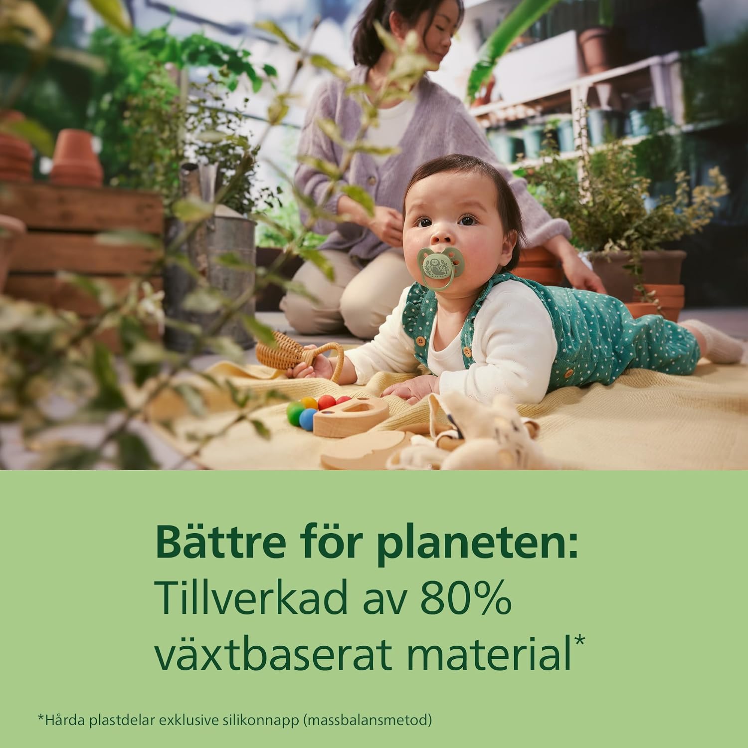 Detalle de Philips Avent SCF091/52 ultra soft-napp, 6–18 månader, symmetrisk silikon och flexibel sköld