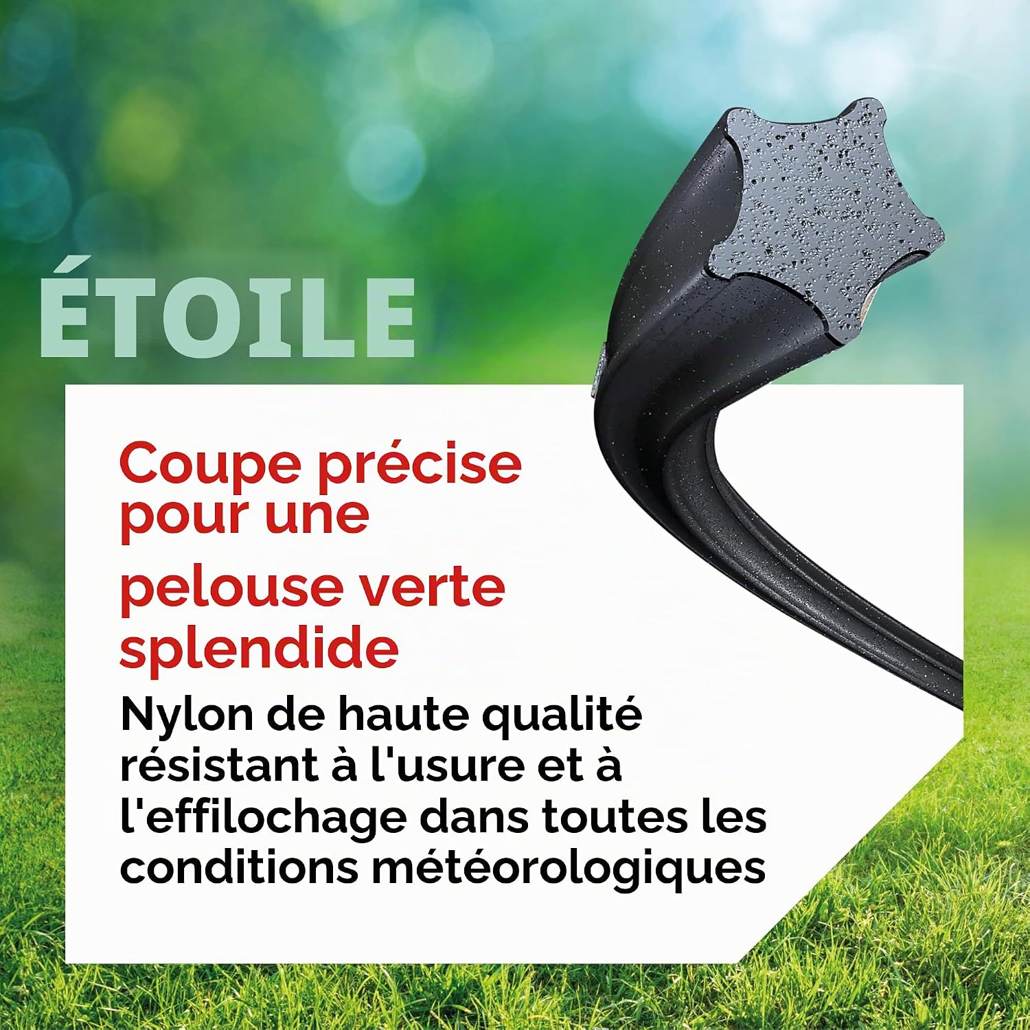 Detalle de Oregon Fil de débroussailleuse Nylon Étoile 2.4 mm x 90 m (104883E) – performance et polyvalence