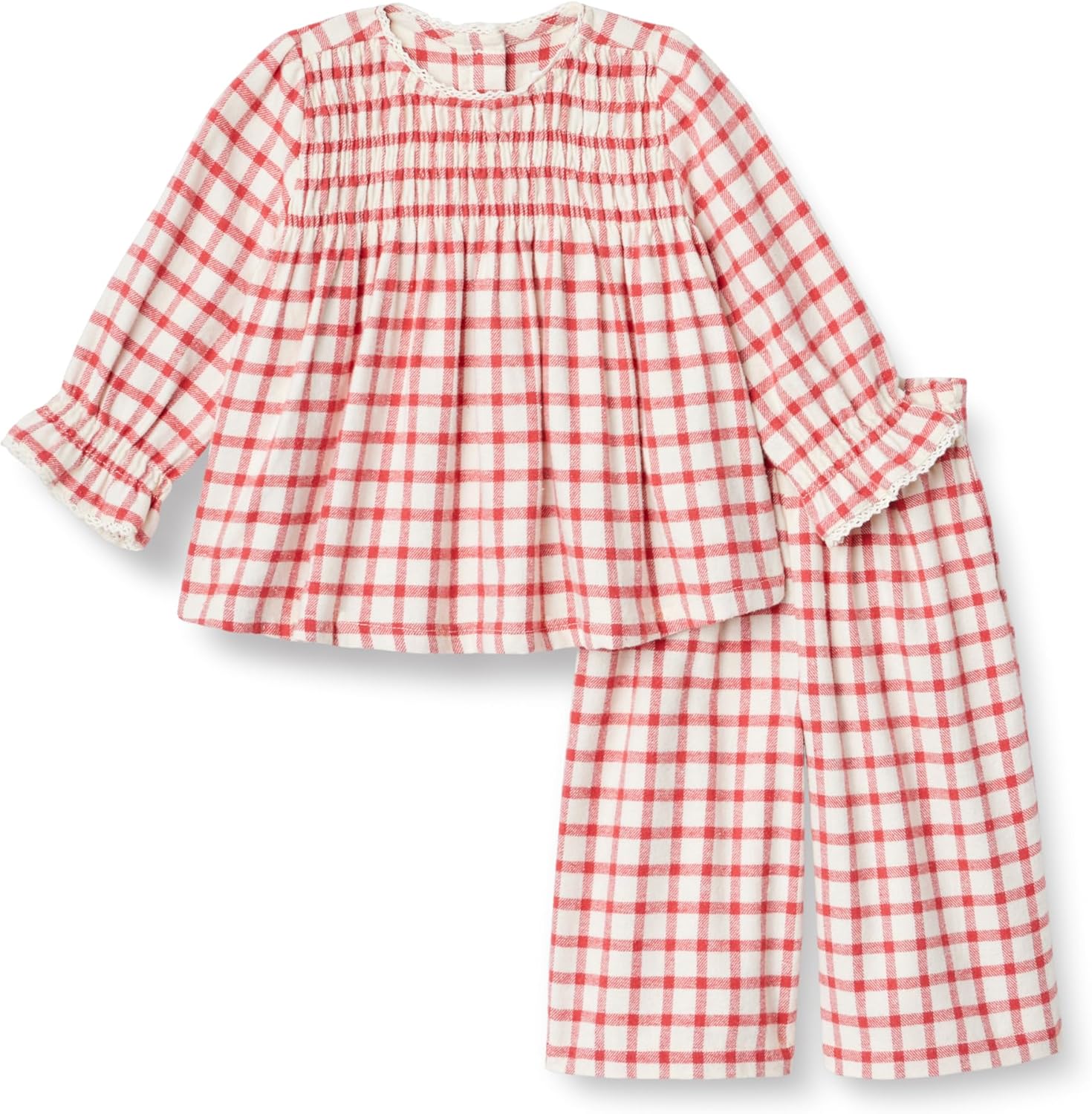 Detalle de Amazon Essentials x Sofia Grainge Toddler & Baby Girls' Long Sleeve Flannel Set