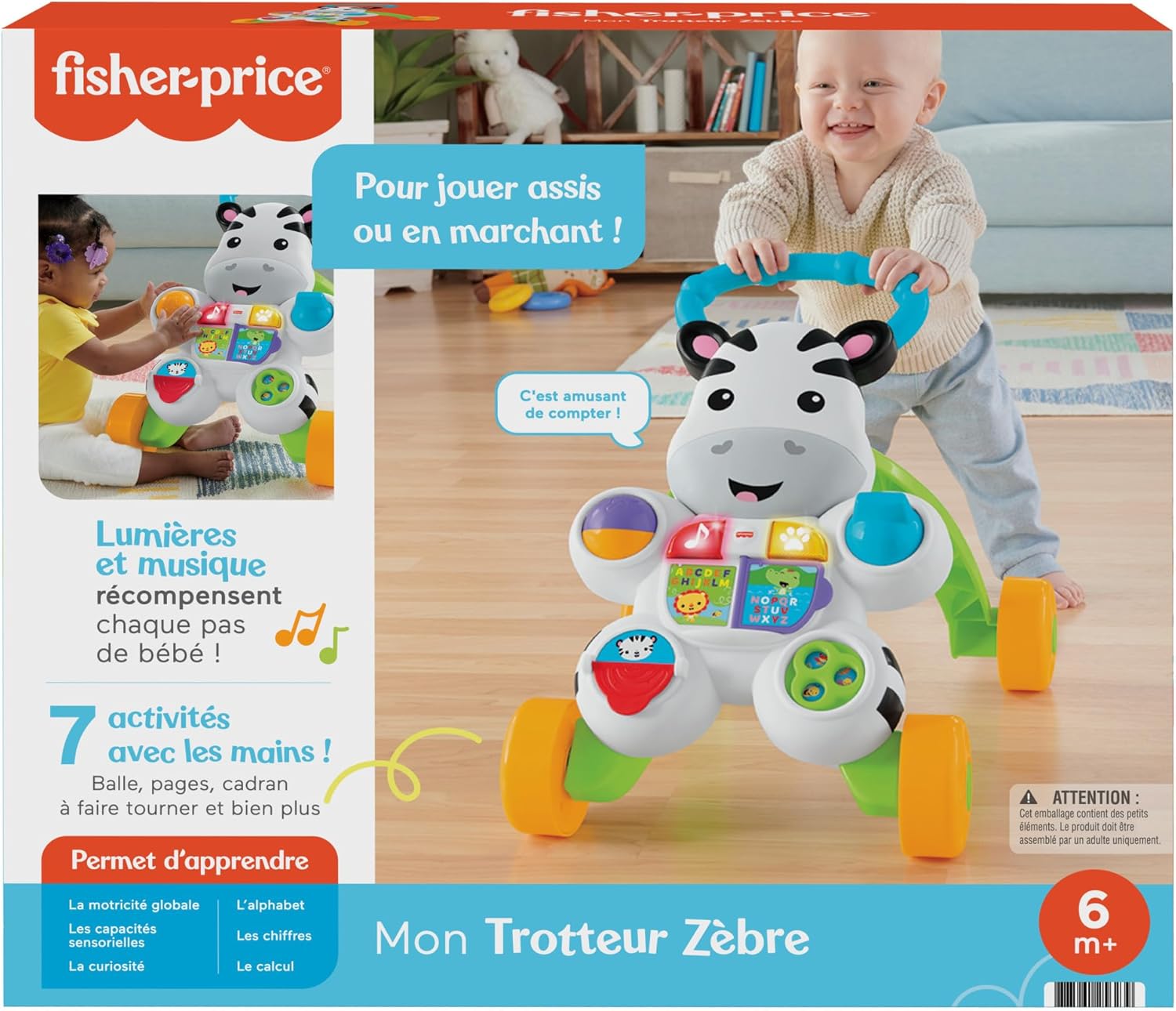 Thumbnail 6 de Fisher-Price Mon Trotteur Zèbre