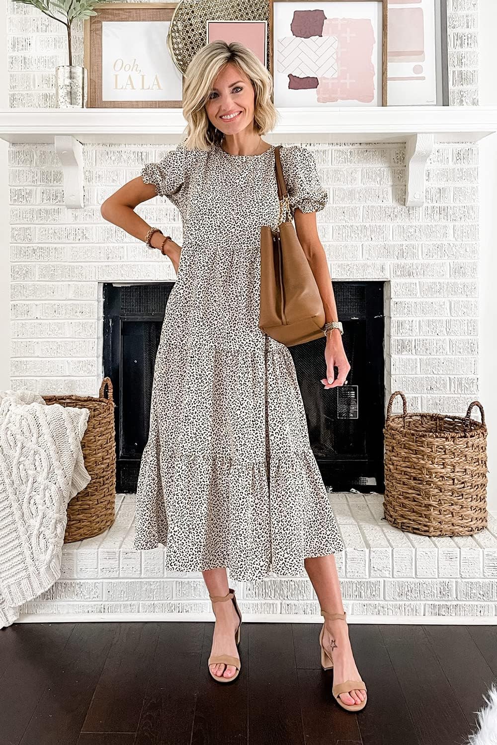 Detalle de PRETTYGARDEN Summer Dresses for Women 2026 – Floral Boho Midi Sun Dress