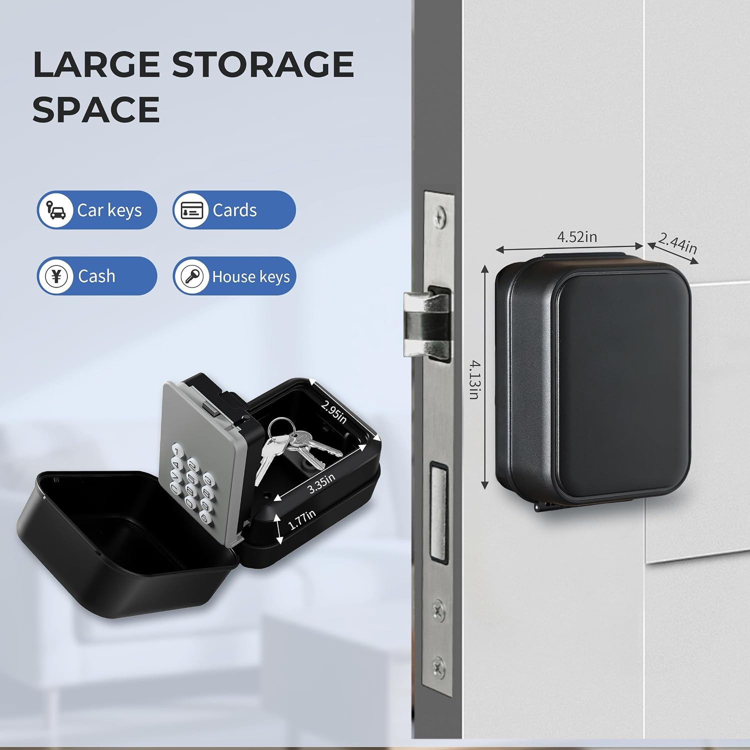 Detalle 2 de smallwell smart nyckelbox med TTLock, appstöd och PIN-kod