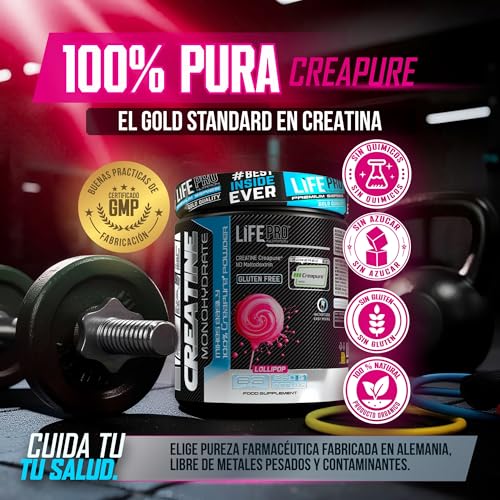Thumbnail 2 de Creatina Monohidratada Creapure Life Pro – 250 g (Lollipop) de LIFE PRO NUTRITION