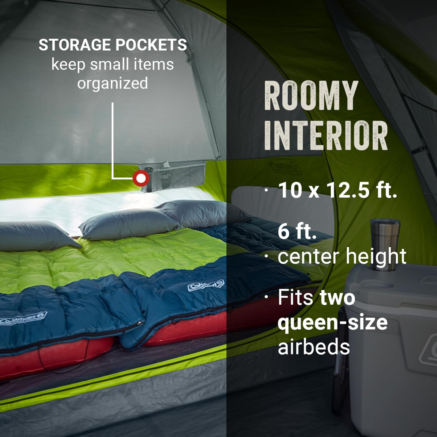 Thumbnail 1 de Coleman Skydome Camping Tent with Screened Porch & 5-Minute Setup (PFAS-Free Materials) for 4/6/8 People
