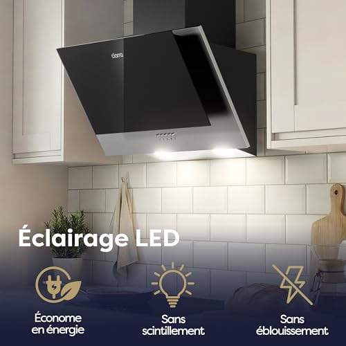 Detalle 2 de CIARRA CBCB6736C Hotte Aspirante Inclinée 60 cm – Classe A++