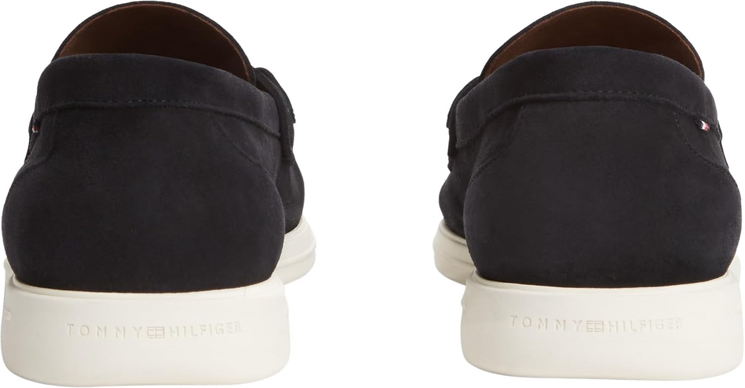 Detalle 2 de Tommy Hilfiger Men's Light Suede Flag Hardware Loafer Fm0fm05897