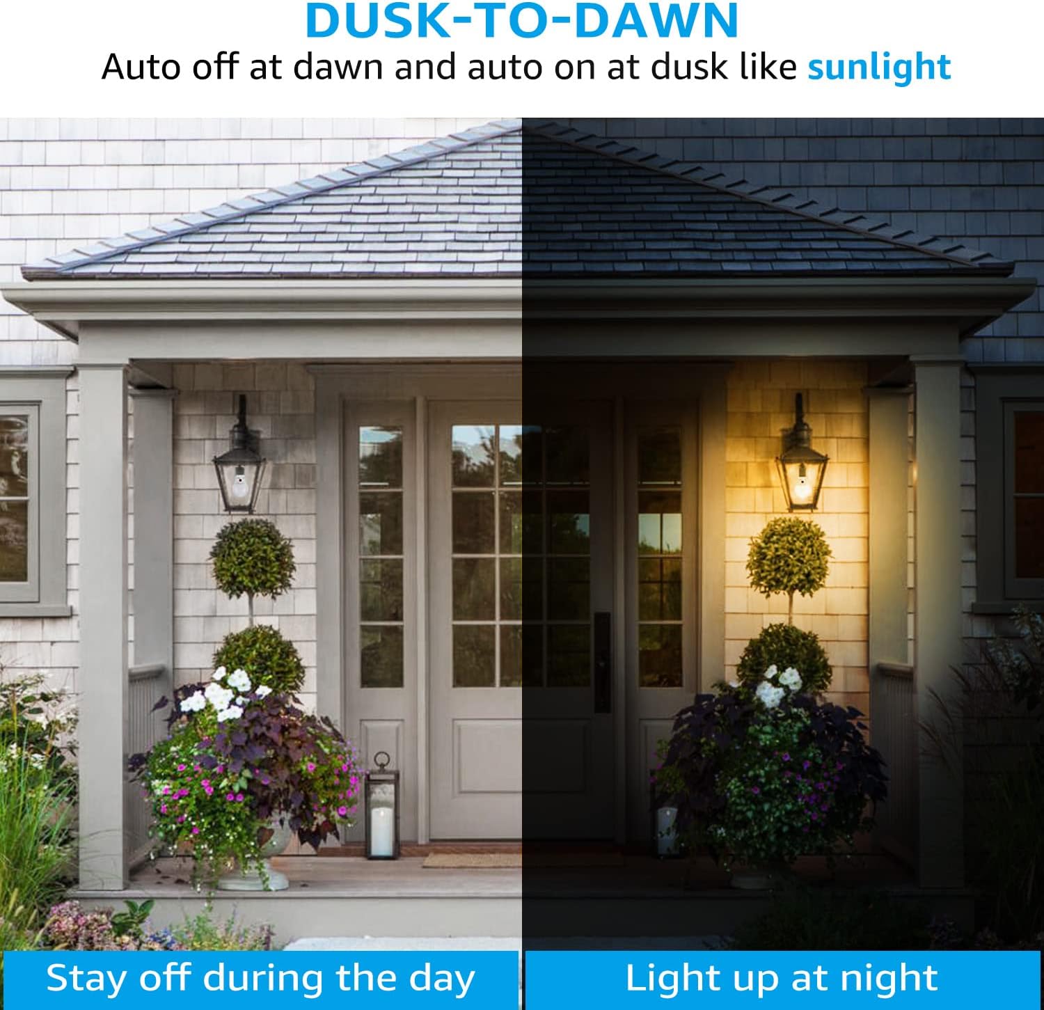 Detalle 2 de TORCHSTAR A-47563 Dusk-to-Dawn LED Bulbs, 4-Pack, 2700K, 800 Lumens