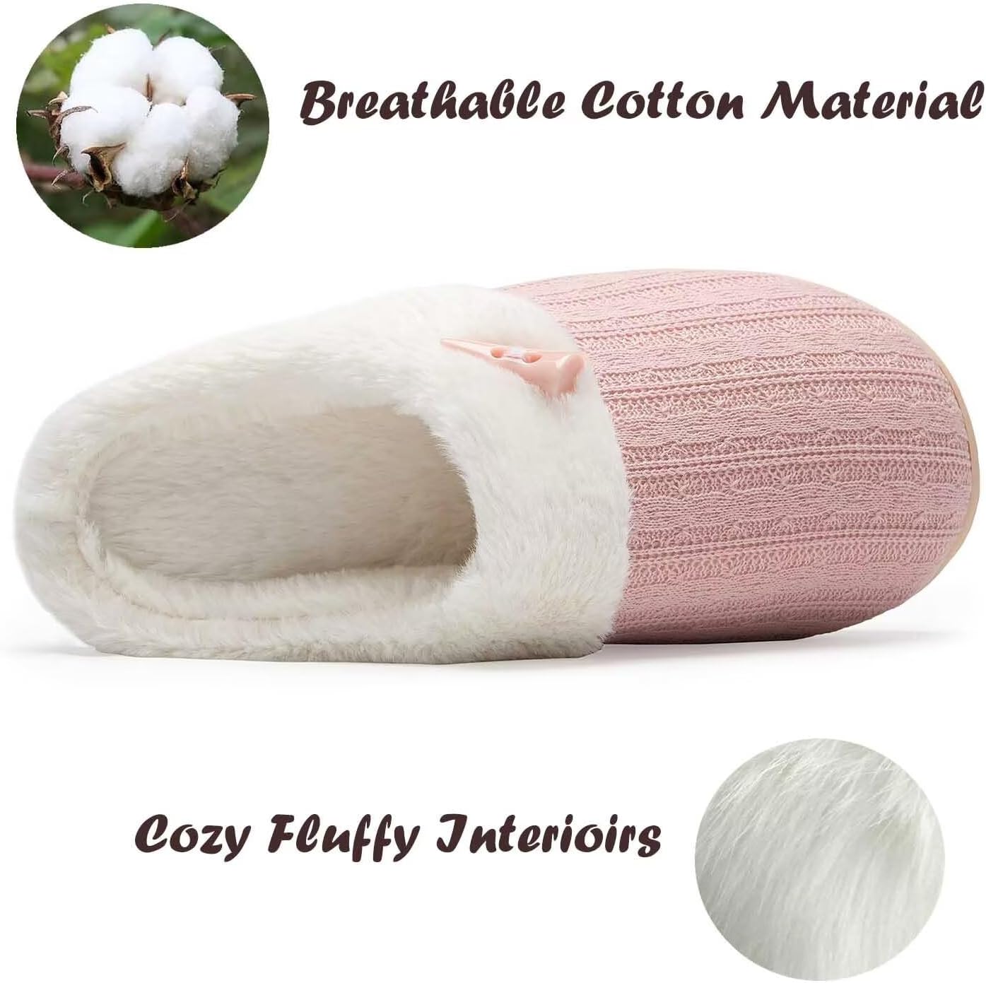 Thumbnail 3 de NineCiFun Fuzzy Slippers with Memory Foam ⚙