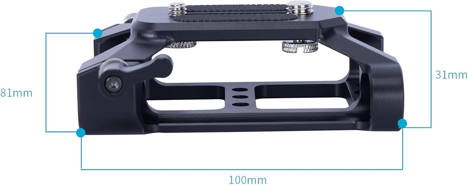 Detalle de NICEYRIG Lightweight Base Plate with 15mm rod clamp 🎥