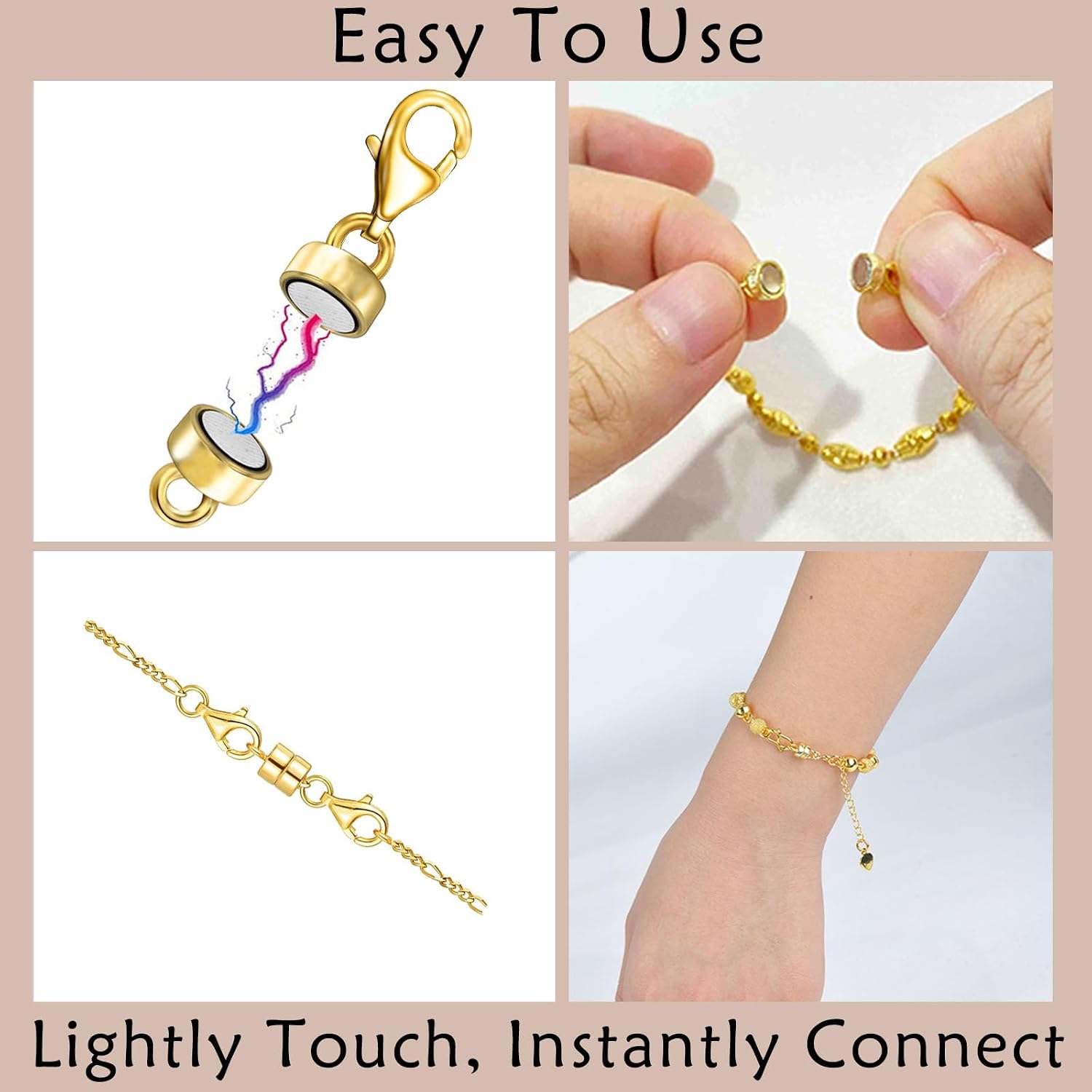 Thumbnail 4 de OHINGLT Magnetic Necklace Clasps with Lobster Claw Closures, 8-Piece Set