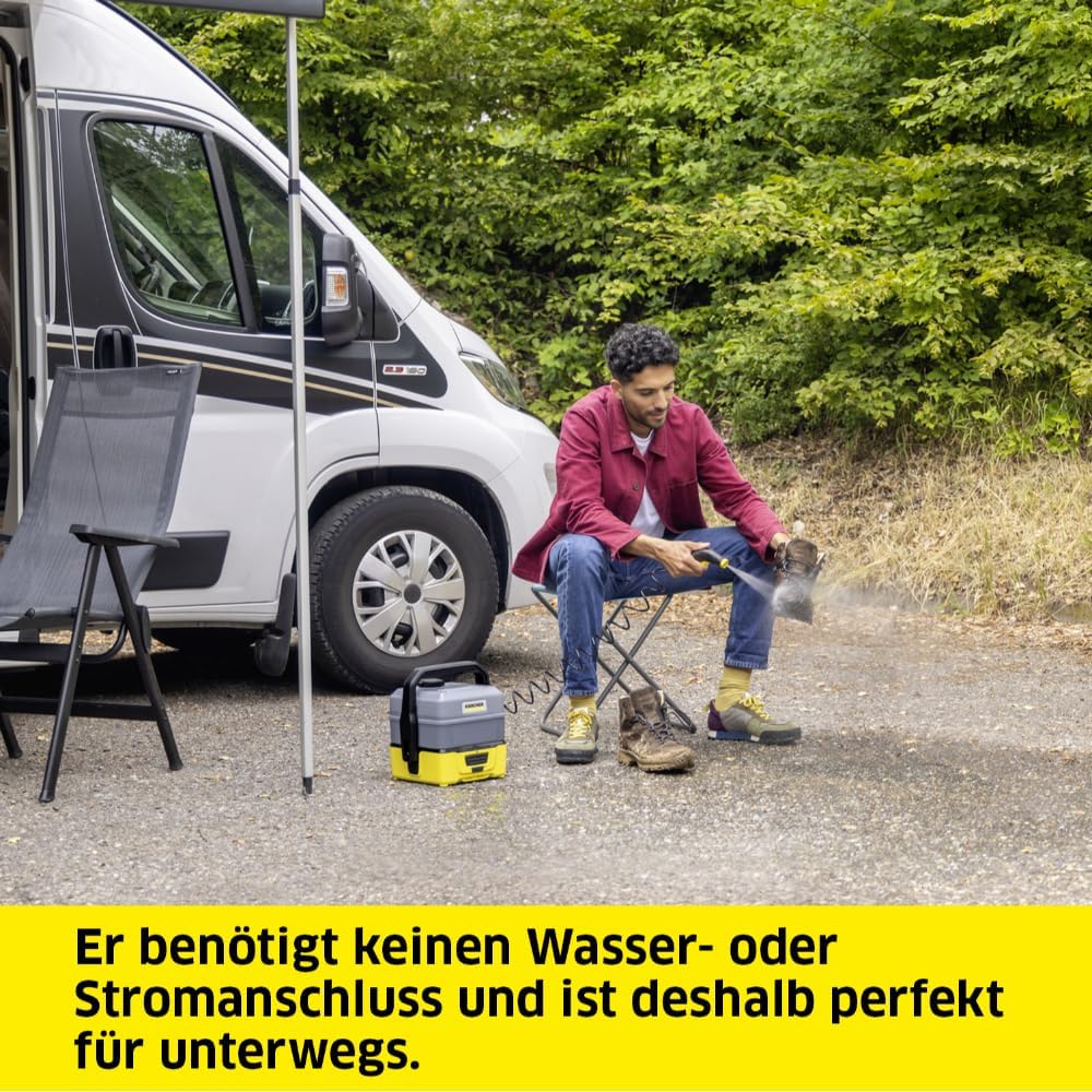 Detalle de Kärcher Mobile Outdoor Cleaner OC 3 Plus – kompakter Niederdruckreiniger mit Tank und Akku